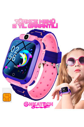 Onkatech Lbs'li Konum Takibi Sim Kartlı Akıllı Çocuk Takip Saati