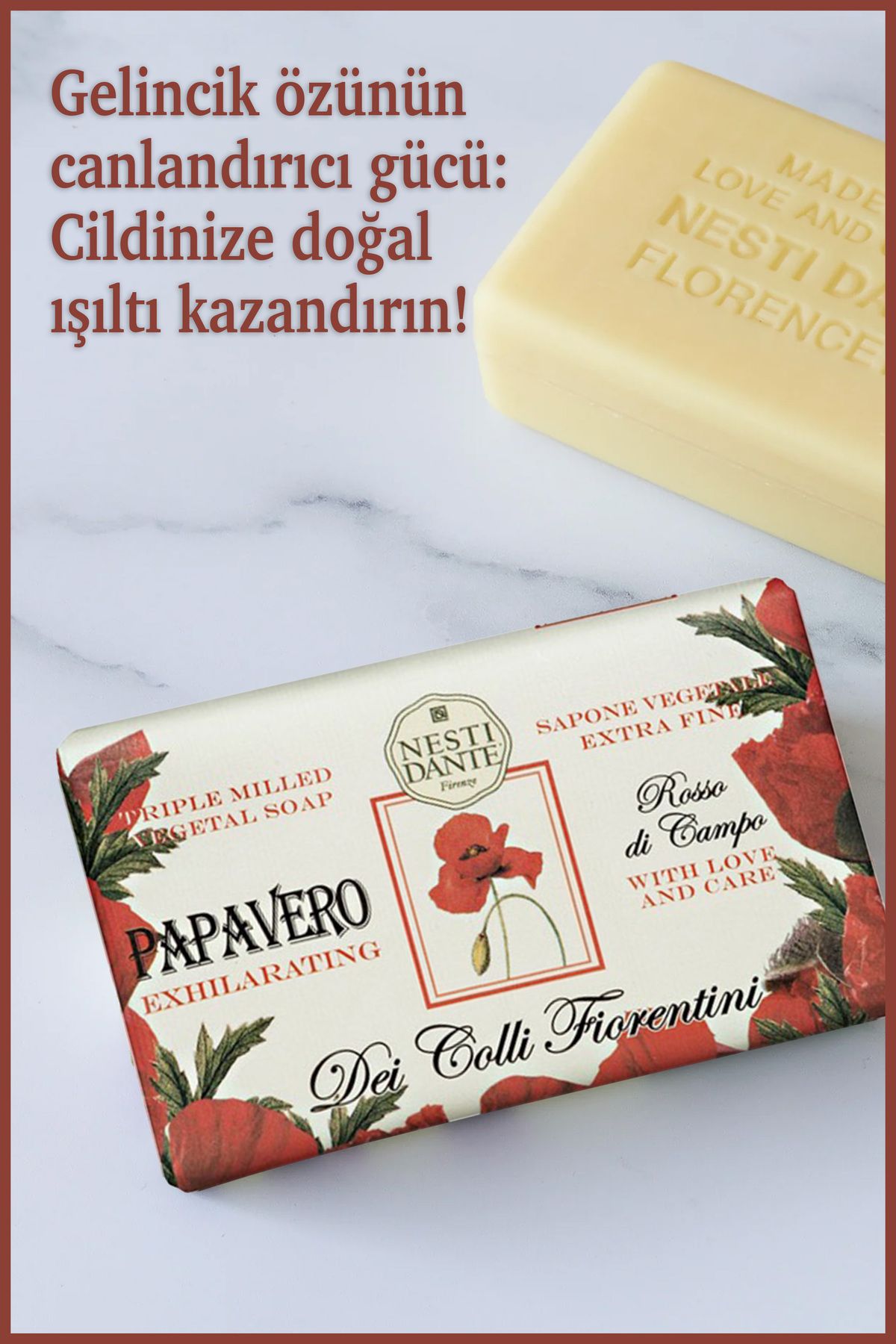 Nesti Dante-Dei Colli Fiorentini Poppy Soap - 250 g Moisturizing and Ferret Extract 5