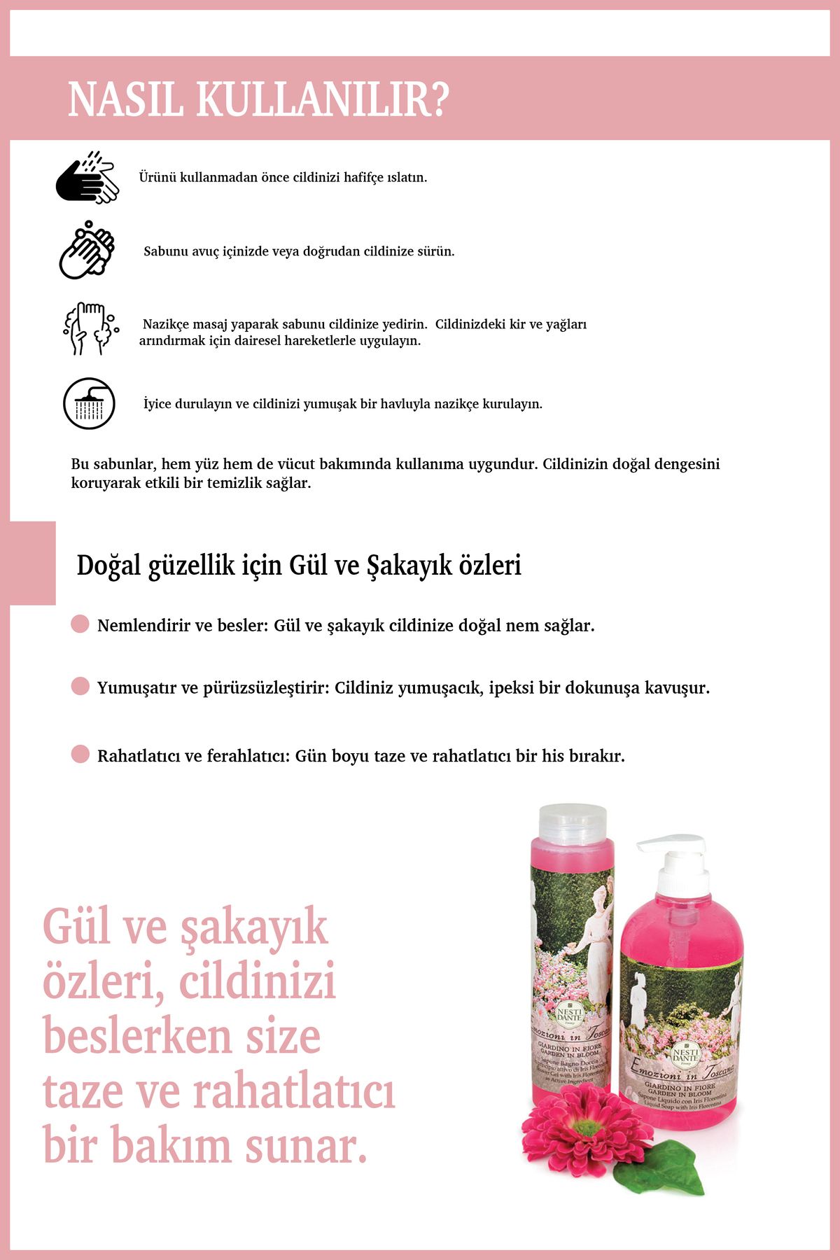 Nesti Dante-Emozioni in Toscana Garden in Bloom Liquid Soap 500ml |   Moisturizer |   Rose, Peony 4