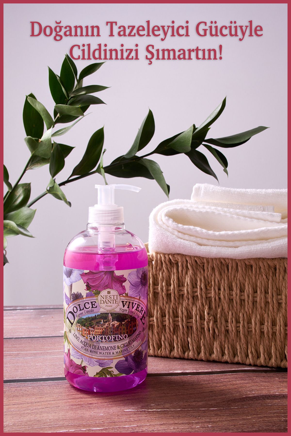 Nesti Dante-Dolce Vivere Portofino Liquid Soap 500ml |   Firming and Moisturizing |   Lily and Rose Water Extract 5