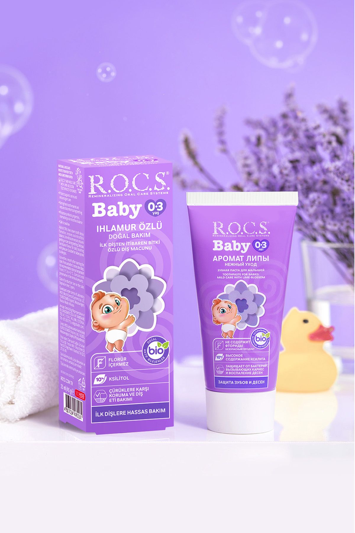 R.O.C.S.-Rocs Baby Swallowable Toothpaste with Linden Extract for 0-3 Years 35 ml 5