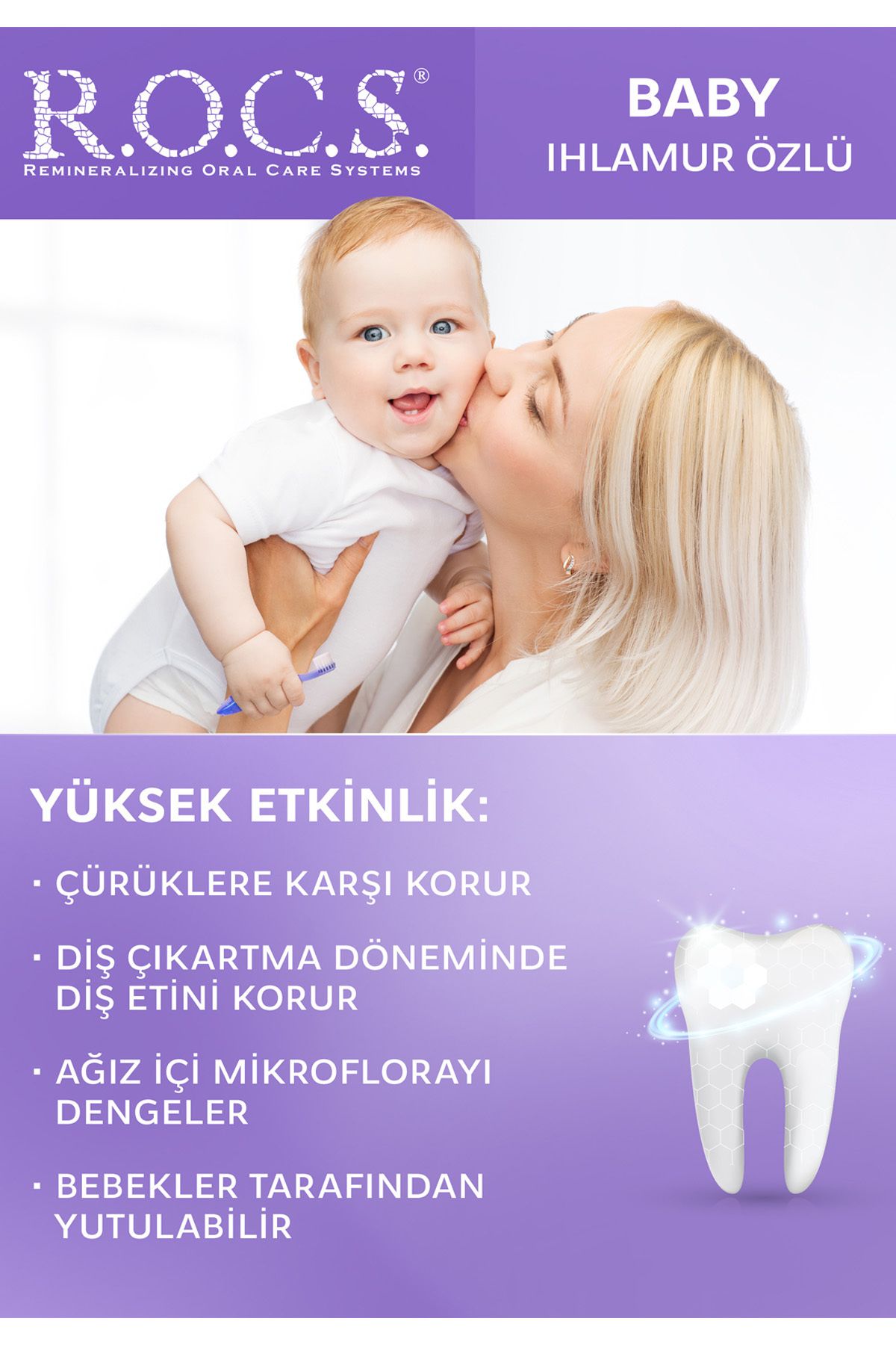 R.O.C.S.-Rocs Baby Swallowable Toothpaste with Linden Extract for 0-3 Years 35 ml 3
