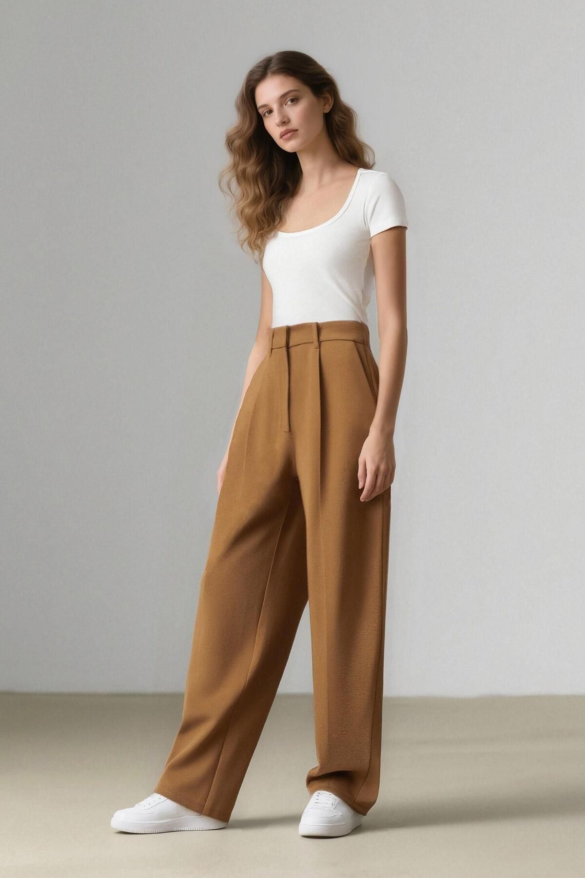 DeFacto-Sorbe X Tapered Fit Pants with High Waist Pockets - D9908Ax24Au 4