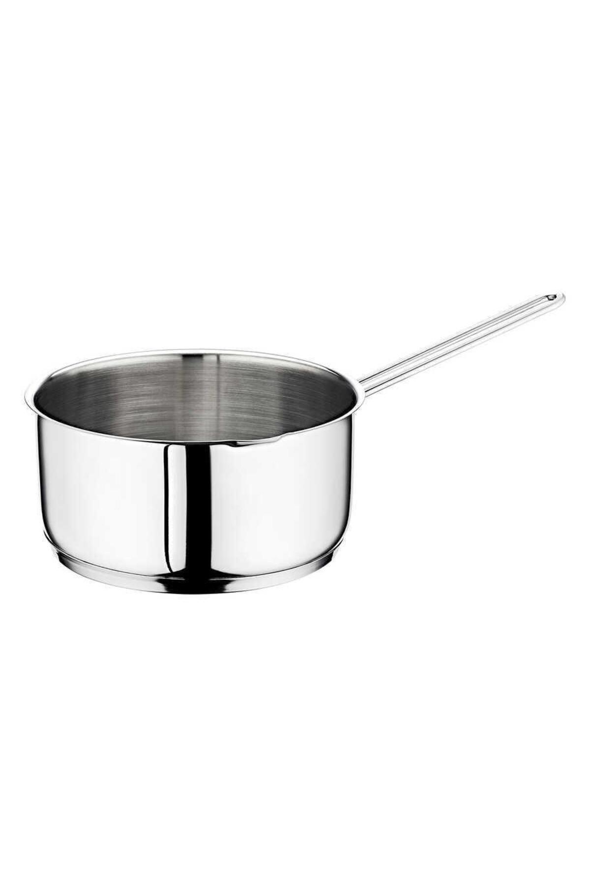 Steel KAÇEROLA 16 CM milk pot/sauce bowl with glass lid