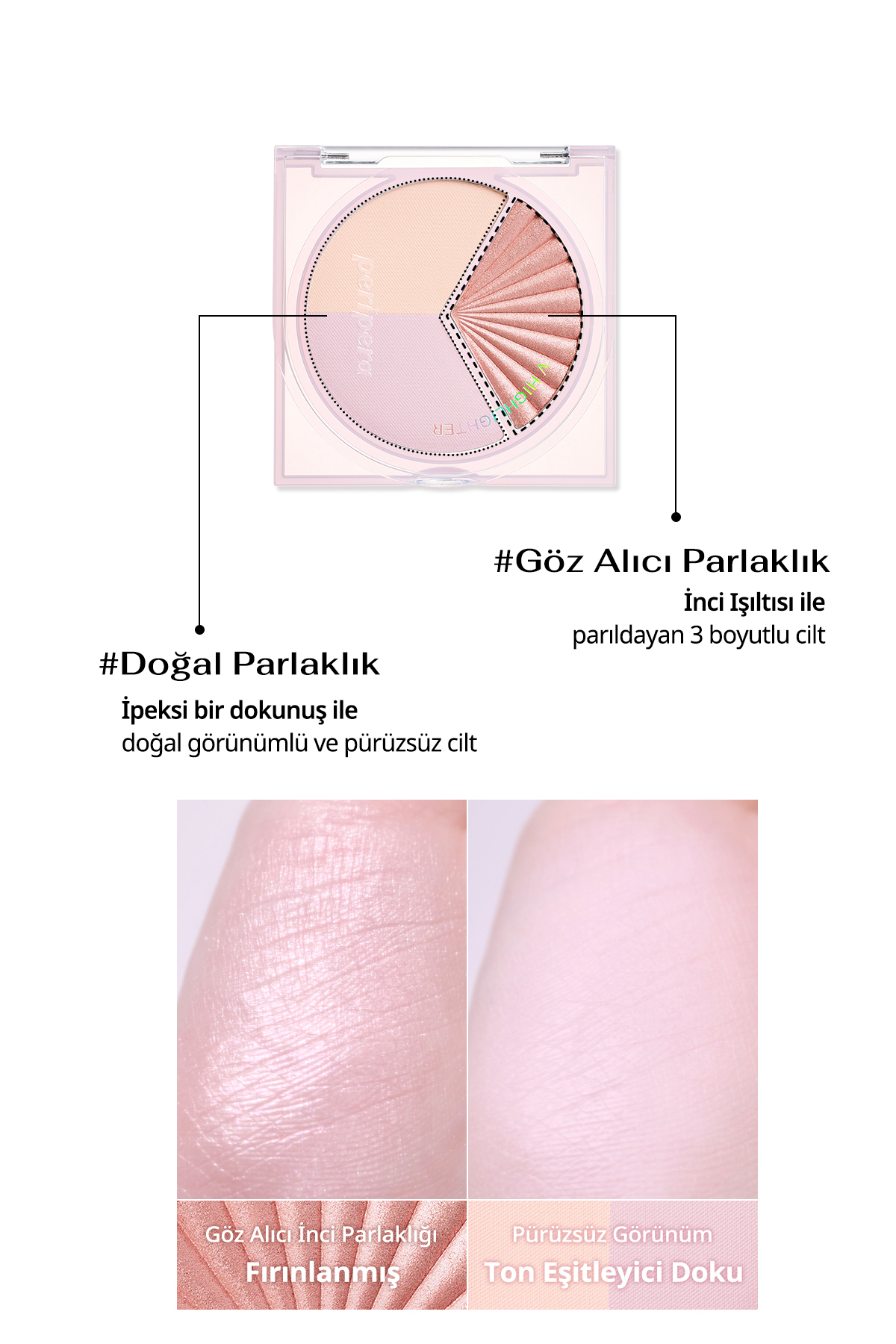 İnci Işıltıları Içeren Aydınlatıcı Paleti V Highlighter Ad (003 VOLUMİNG VEİL) — رنگارنگ 111153 — تصویر 5 از 8