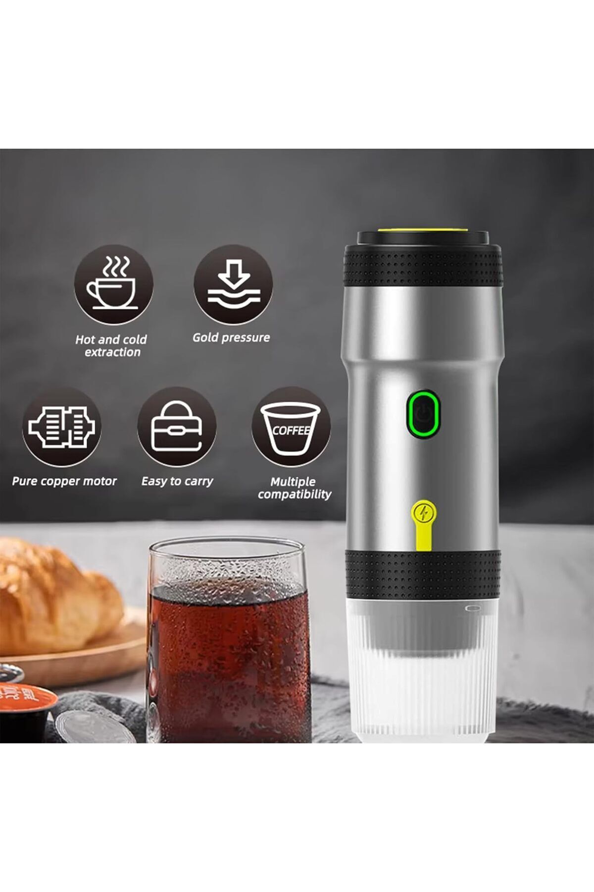 Generic-Portable Coffee Maker with 7500mAh Battery – Travel Espresso Machine 5