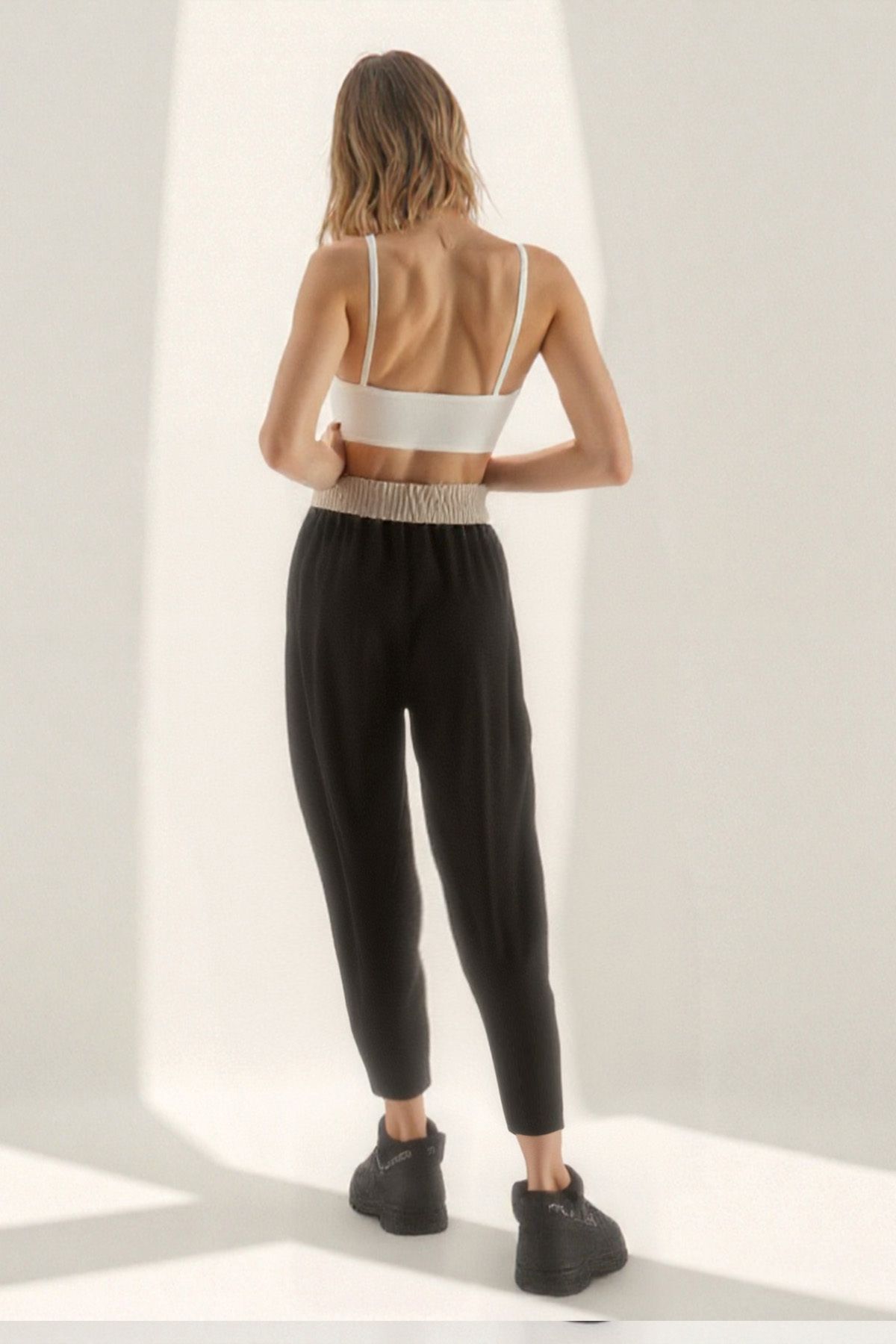 Vitrin-Waist Part Double Color Trousers 5