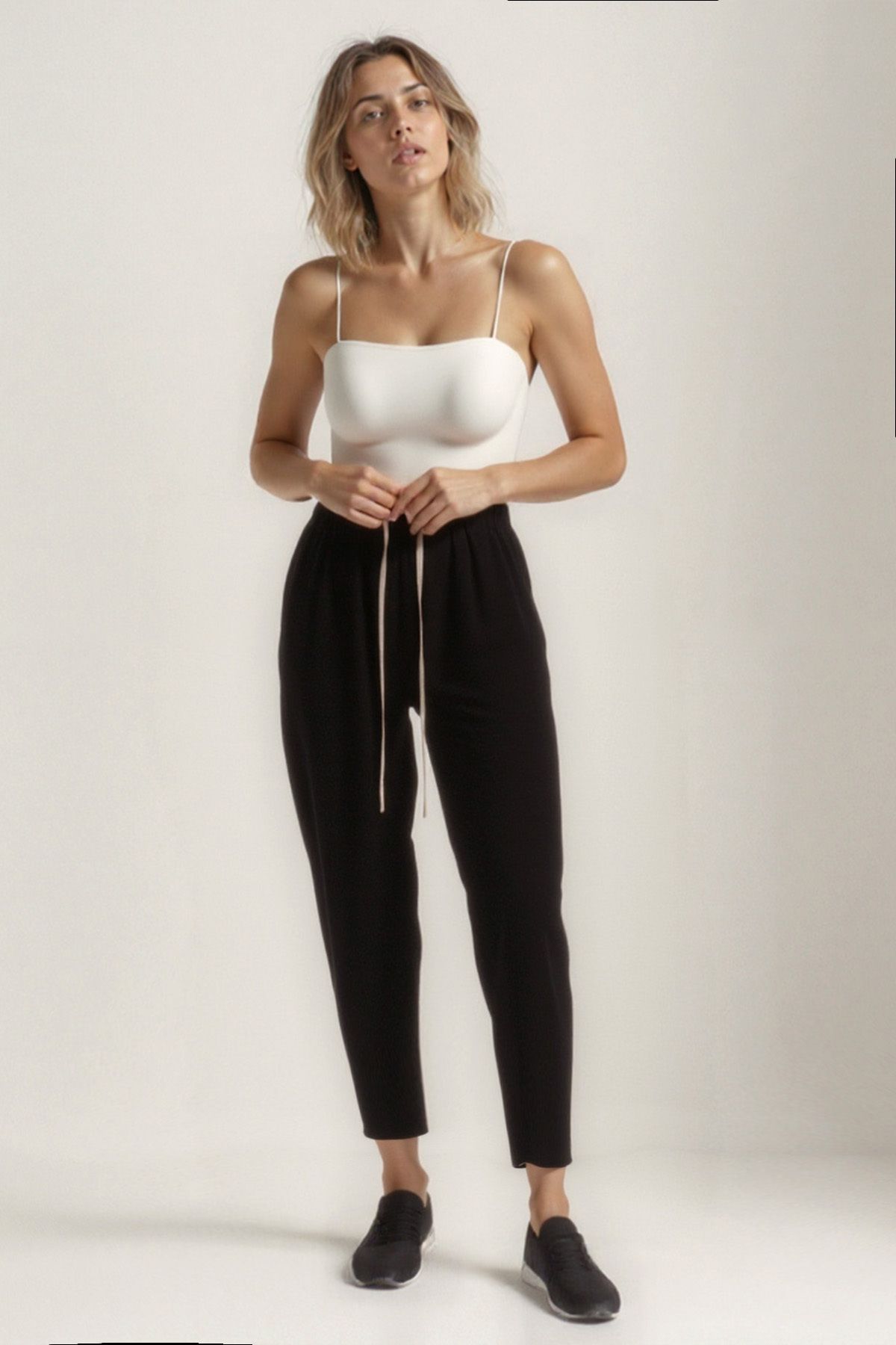 Vitrin-Waist Part Double Color Trousers 4