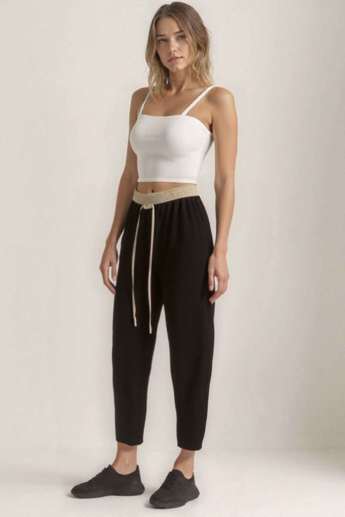 Vitrin-Waist Part Double Color Trousers 6