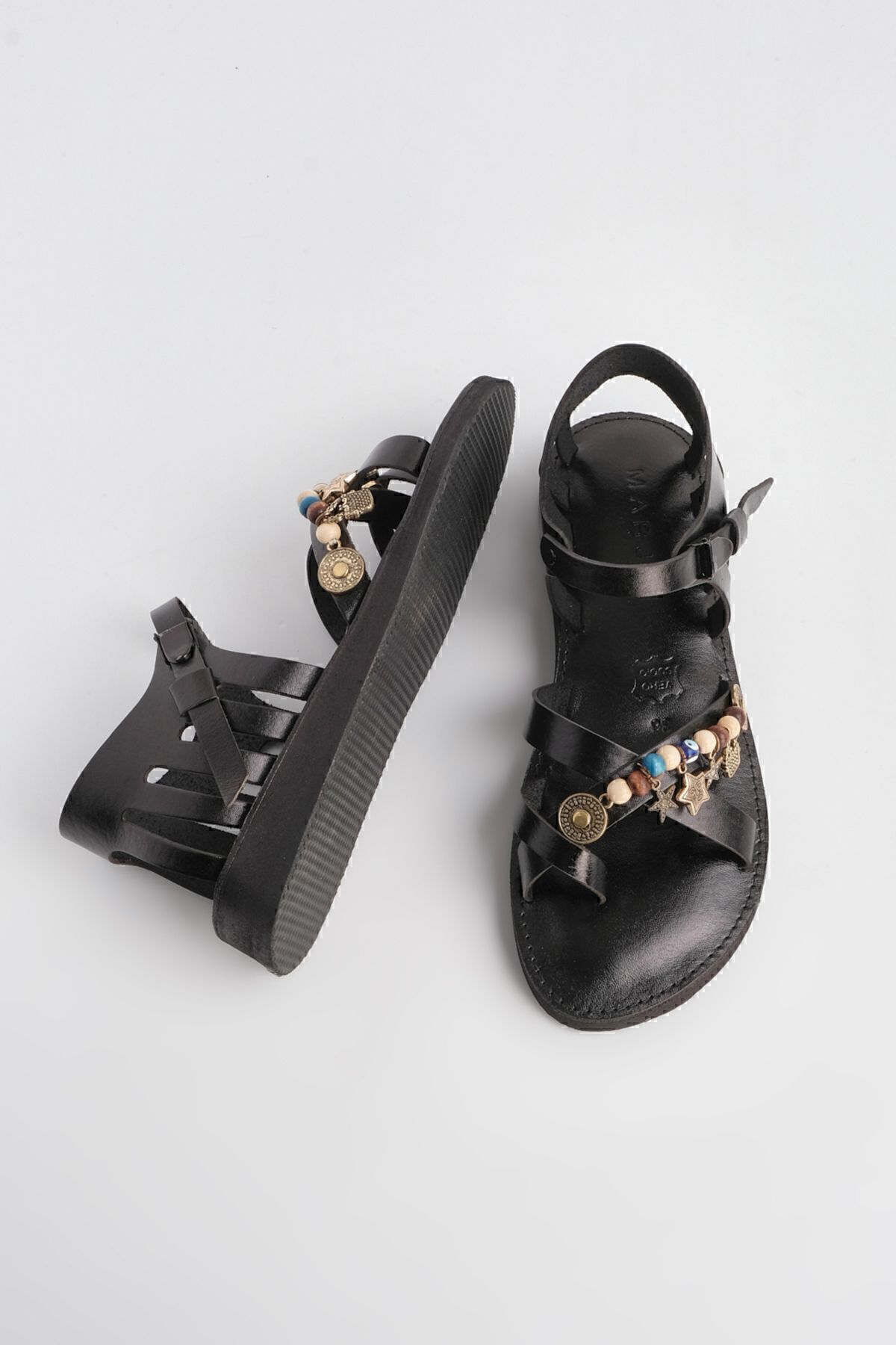 Marjin-Damen Eva Sohle Flip Flops Tägliche Sandalen Kitaz Schwarz 8