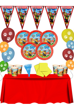 snowparty Paw Patrol Paw Petrol 8 Kişilik Doğum Günü Parti Malzemeleri Süsler...