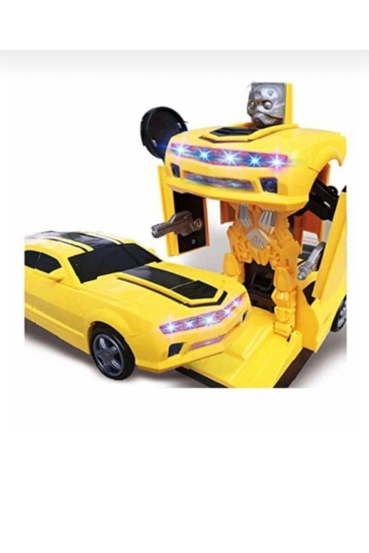 KİNKU Bumblebee Robota Dönüşen Araba Pilli - Işıklı, Sesli, Camaro Mia Araba, Robot Araba-25 Cm fotoğrafı 5 (önizleme)