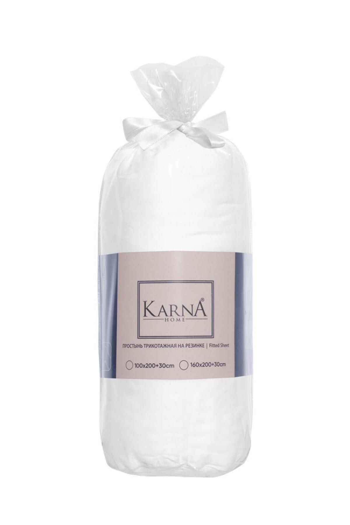 Karna Home-ملاءة سرير من القطن الممشط المطاطي Elina - قابلة للتنفس ومرنة وعملية 4