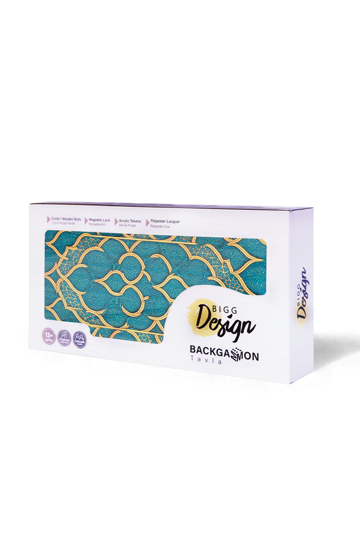 Biggdesign-Oriental Backgammon, Mdf Case with Magnet, Anti-Scratch Floor, 2 Layers of Varnish Polished 5
