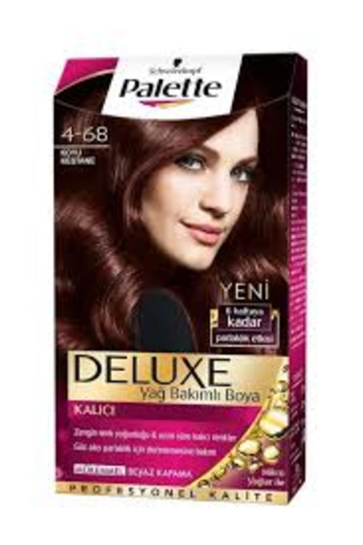 Palette Deluxe 4-68 Koyu Kestane Zengin Yağ Bakımı Kit Saç Boyası Bakım Maskesi — رنگارنگ EKSTCRT123043931
