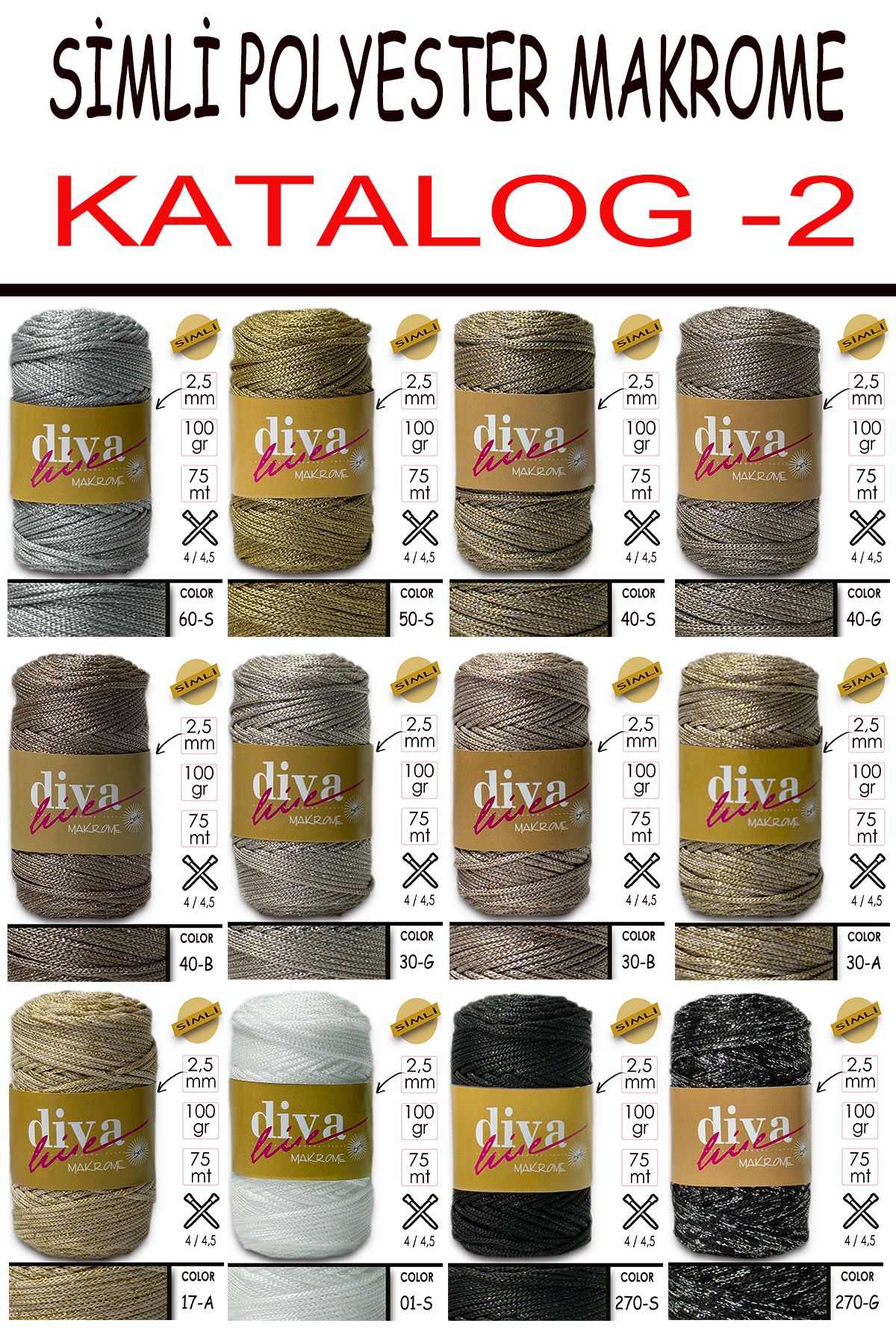 Diva İplik-Diva Macrame String Glitter 30g 3