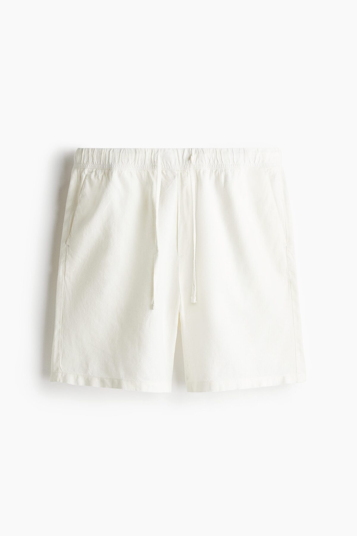 شلوارک کتانی ترکیبی با تناسب اندام راحت اچ اند ام شلوارک برمودا H&M