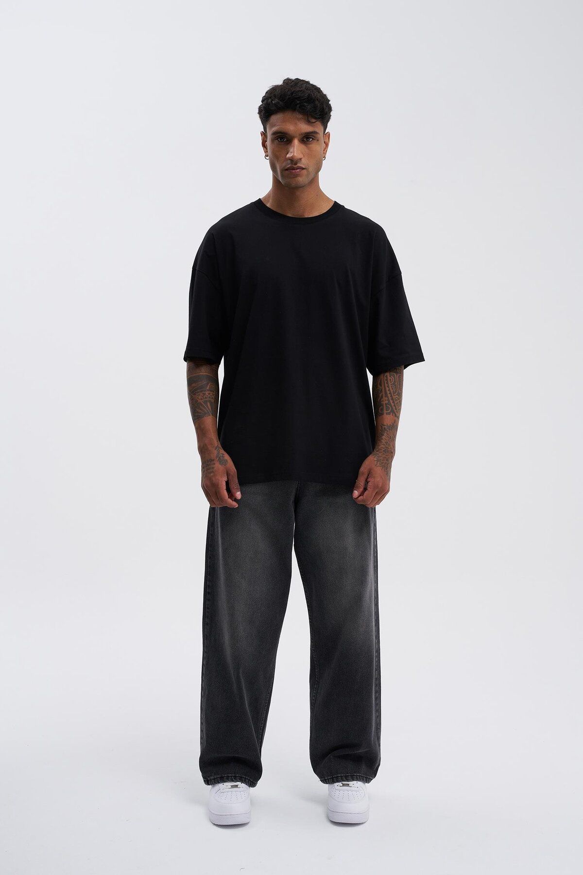 Machinist-Ανδρικό μπλουζάκι Basic Super Cotton Oversize μαύρο 4
