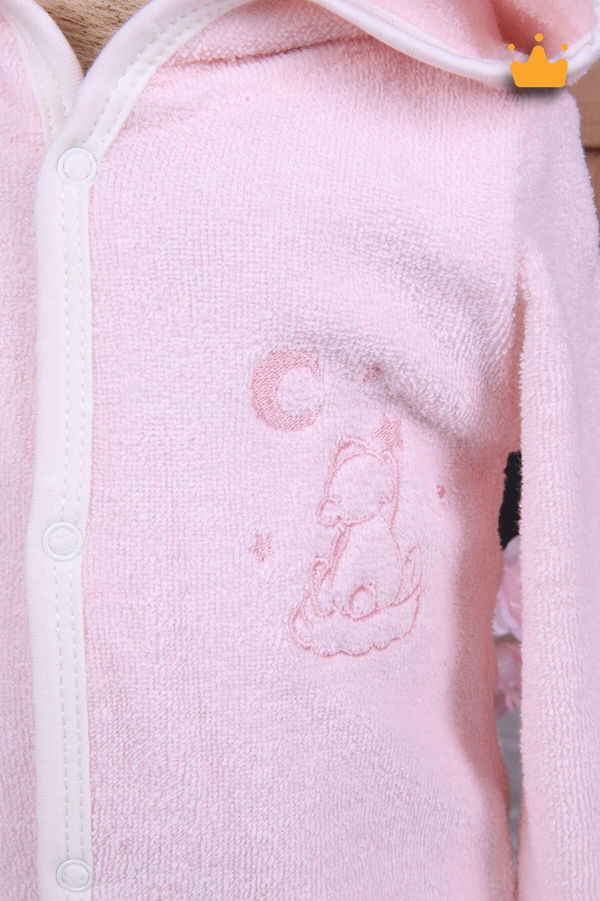 Babyhola %100 Pamuk Kız Erkek Bebek Pamuklu Bebek Bornozu Havlu Kumaş Tulum Ayıcık 13781 fotoğrafı 4 (önizleme)