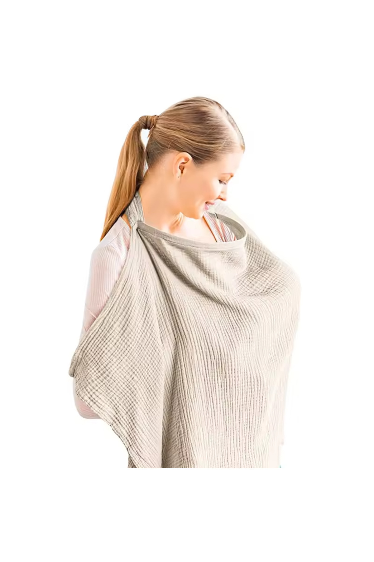 Lucky Day Emzirme Önlüğü 4 Kat Oeko-tex Sertifikalı Organik Müslin Kumaş, Çok Amaçlı, Puset Örtüsü %100 Pamuk fotoğrafı 3 (önizleme)