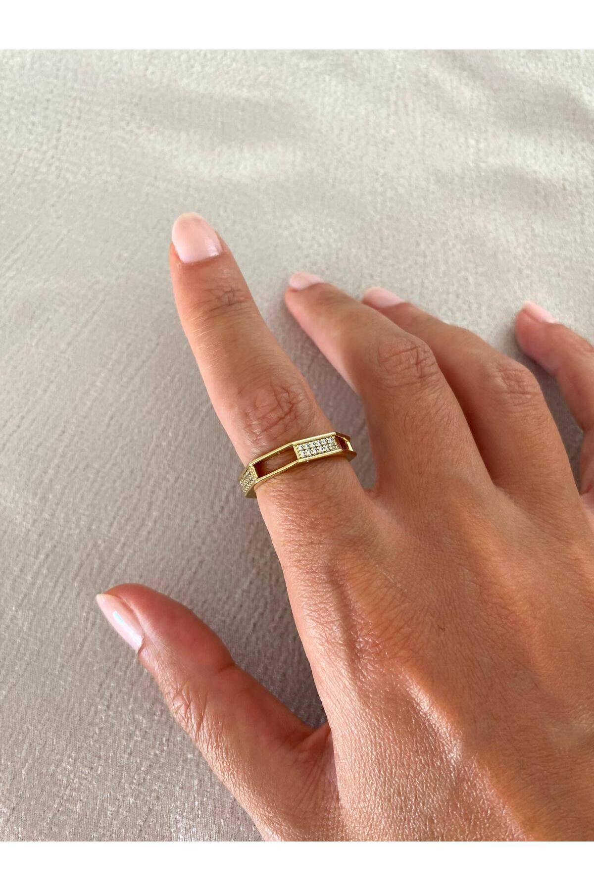 XUPING JEWELRY-Xuping خاتم مستطيل من الأحجار الكريمة المرقمة 8 8
