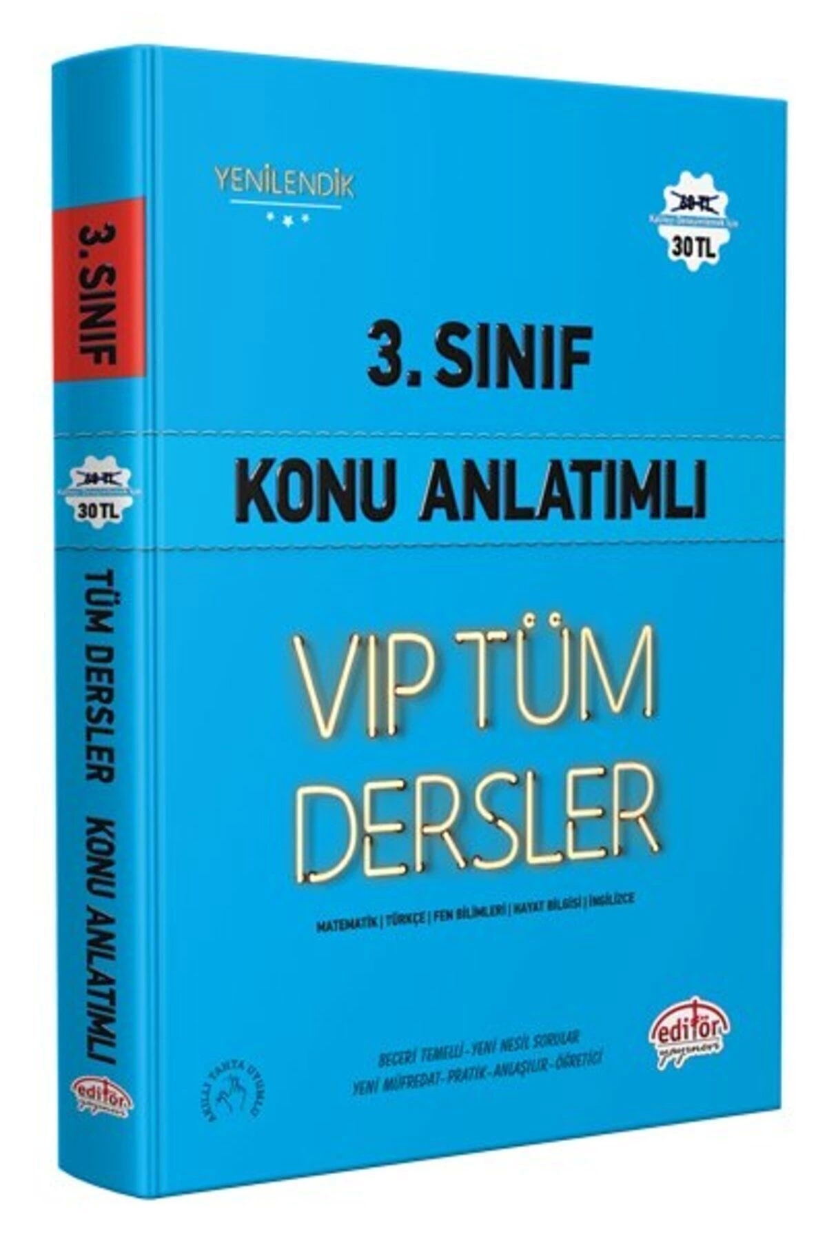 Editör Yayınları 3.sınıf Vip Tüm Dersler Konu Anlatımlı Mavi Kitap