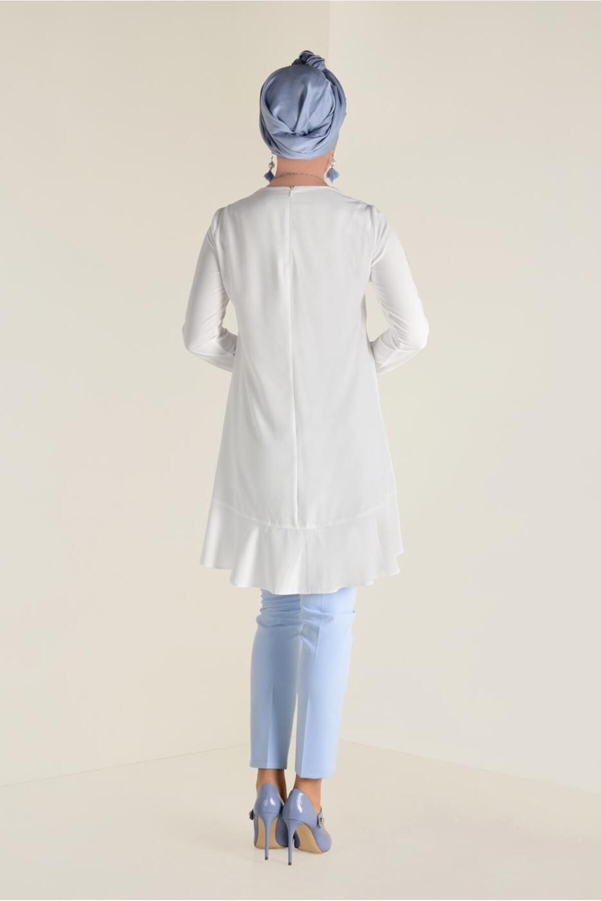 Alvina-Tunic with Skirt Button with Back Zipper 4635 3