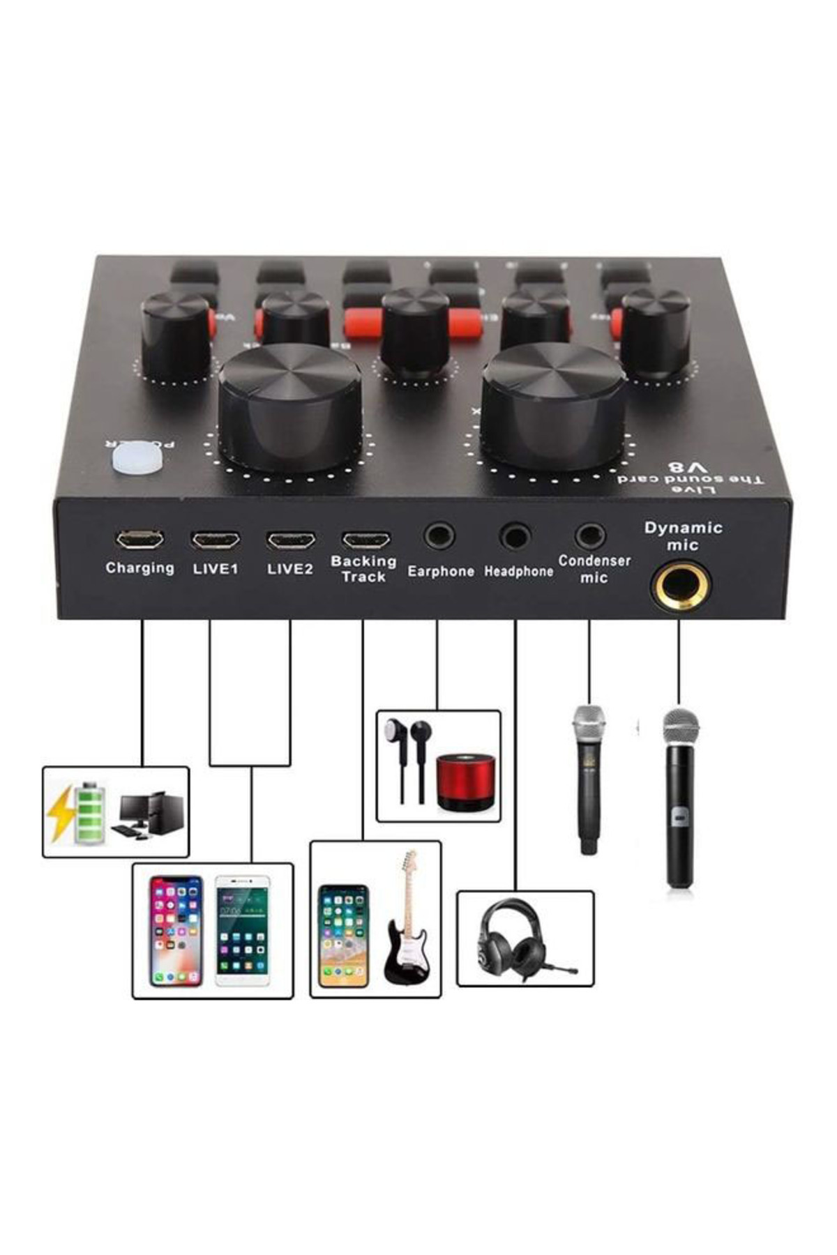 Generic-Usb-bm800 Microphone 192khz/24bit Computer Singing Condenser Microphone Set 4