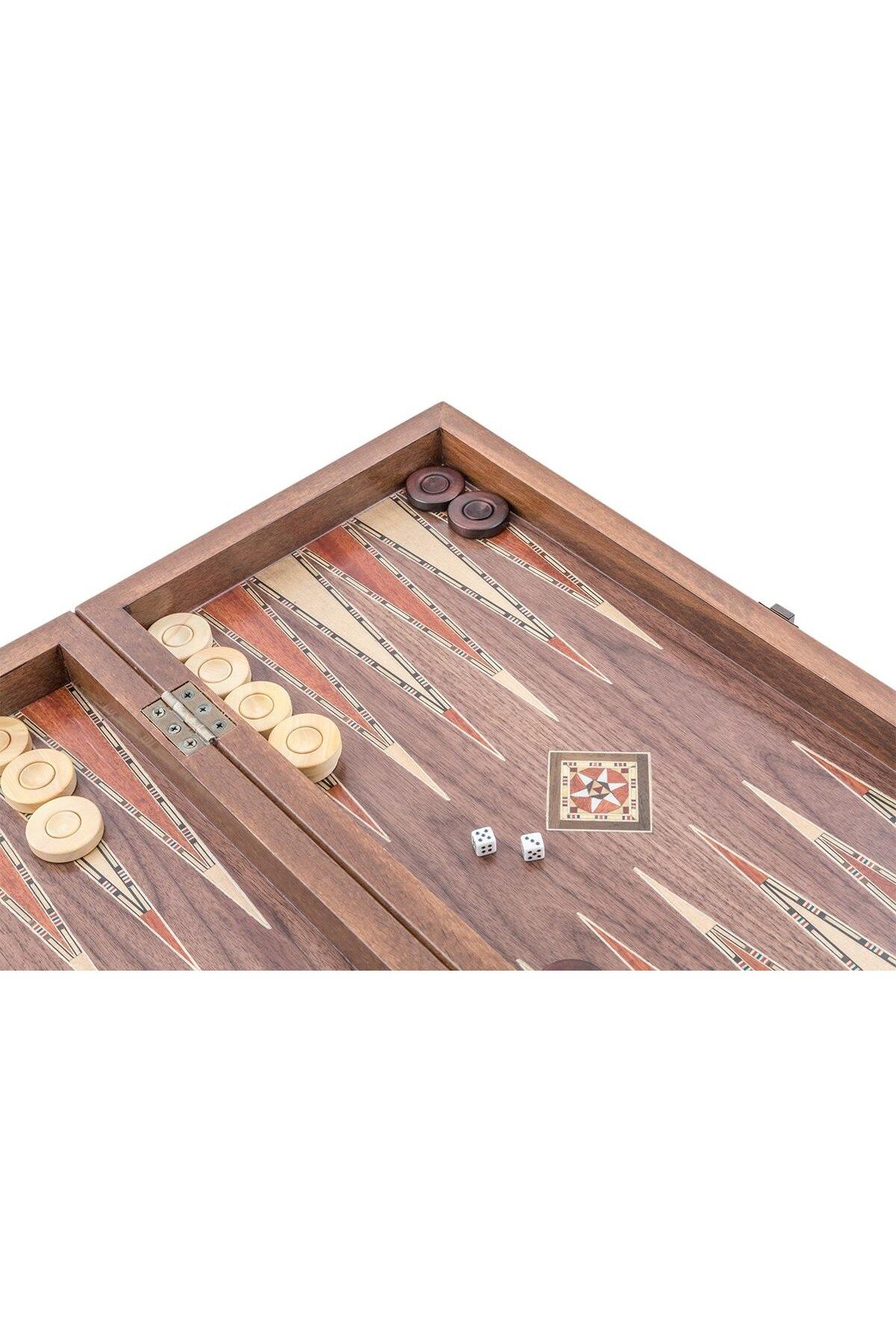 Helena-Joc de table si sah din lemn masiv si sidef lucrate manual 2236 Walnut 3