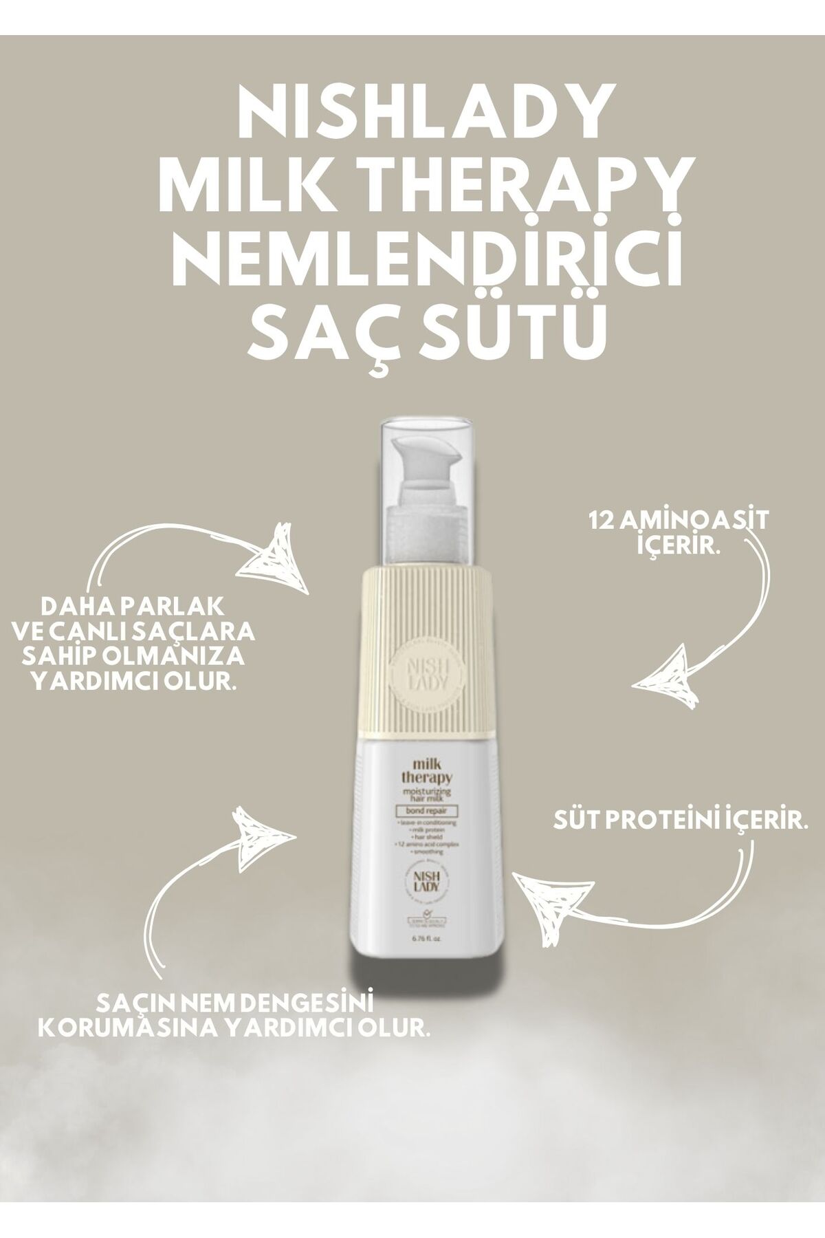 Milk Therapy Nemlendirici Saç Sütü - 12 Amino Asitli Durulanmayan Krem — sac-sutu — تصویر 2 از 5