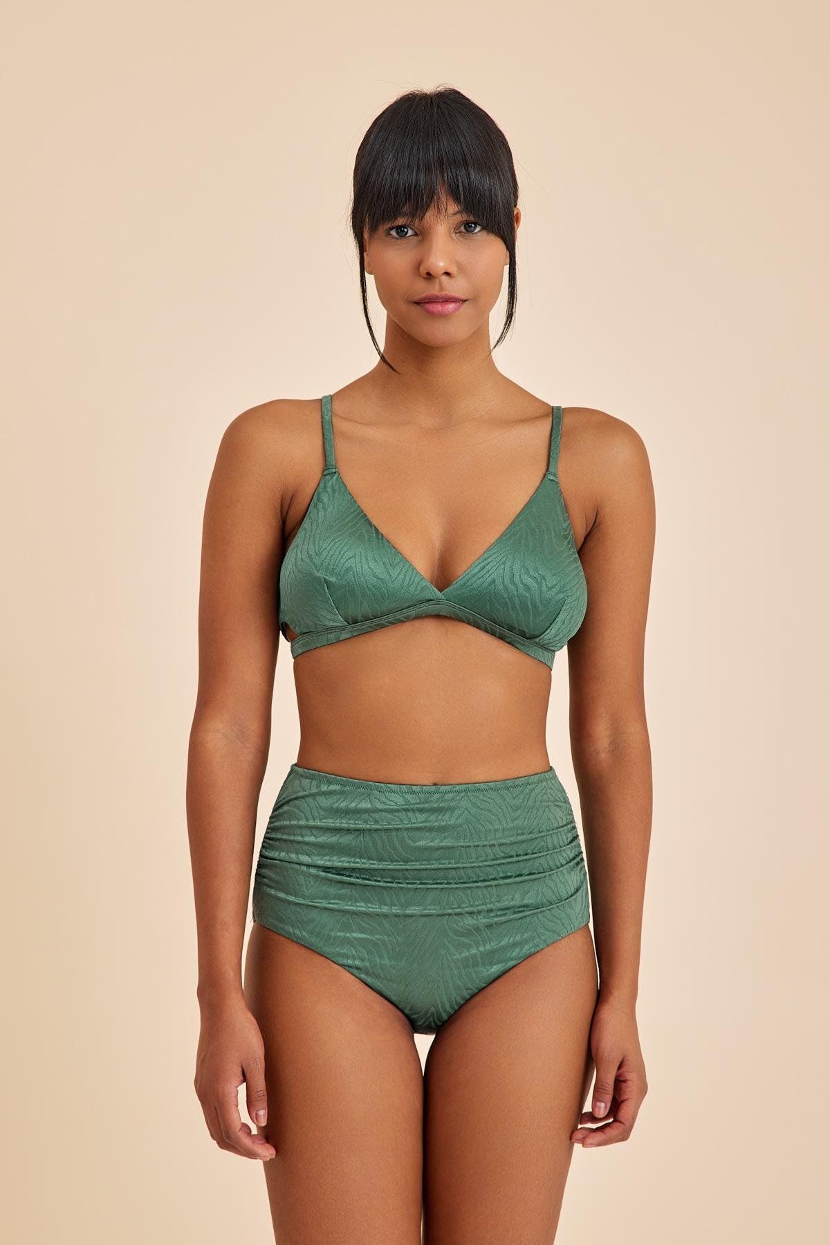 Amarelle-Bali Green Triangle Bikini Set with No Padding 5