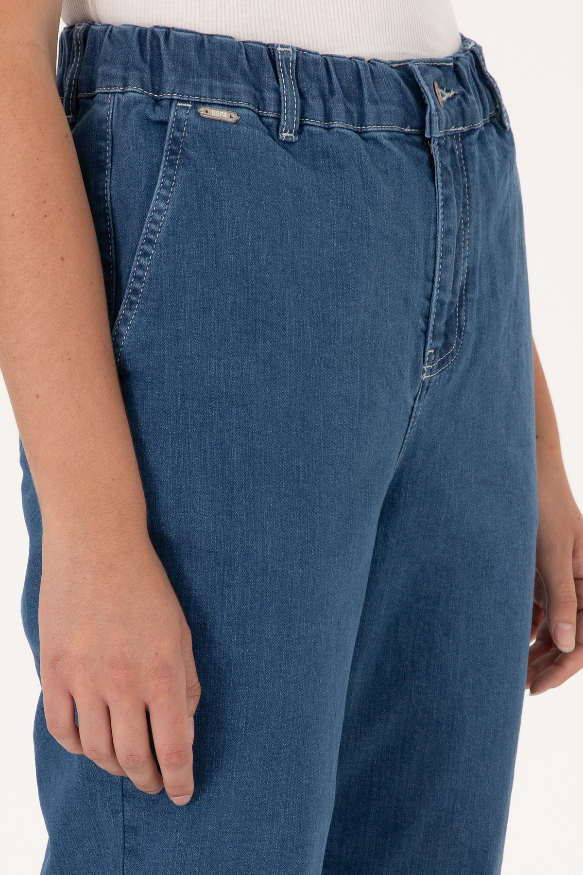 U.S. Polo Assn.  Kadın Açık Mavi Carrot Fit Jean Pantolon 50308382-DN0021 - Görsel 5