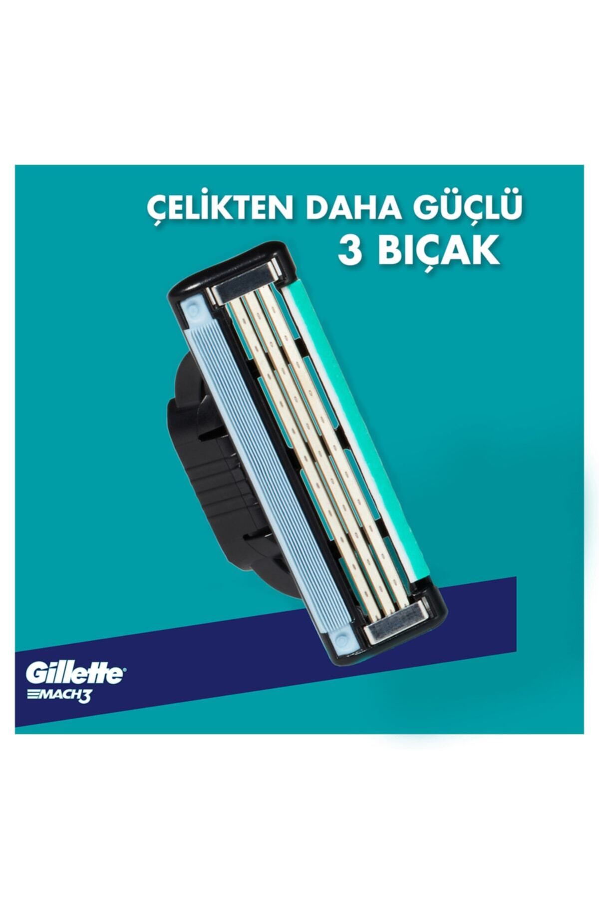 Gillette-Mach3 Replacement Shaving Blade Set of 4 3