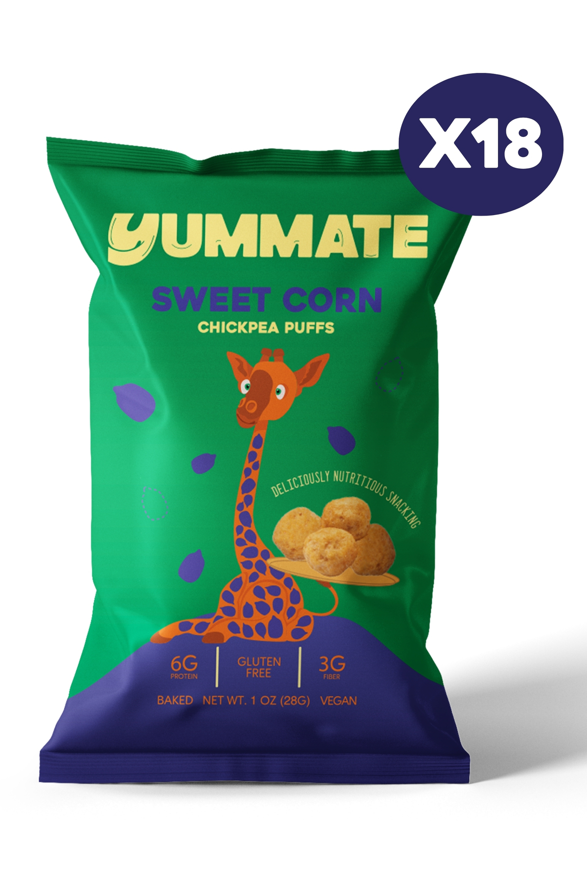Yummate Vegan Glutensiz Süt Mısır Aromalı Fırınlanmış Nohut Cipsi