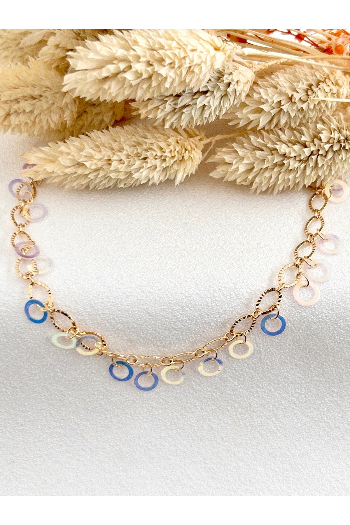 Genel Markalar Özel Seri Yansımalı Pullu Çelik Halhal