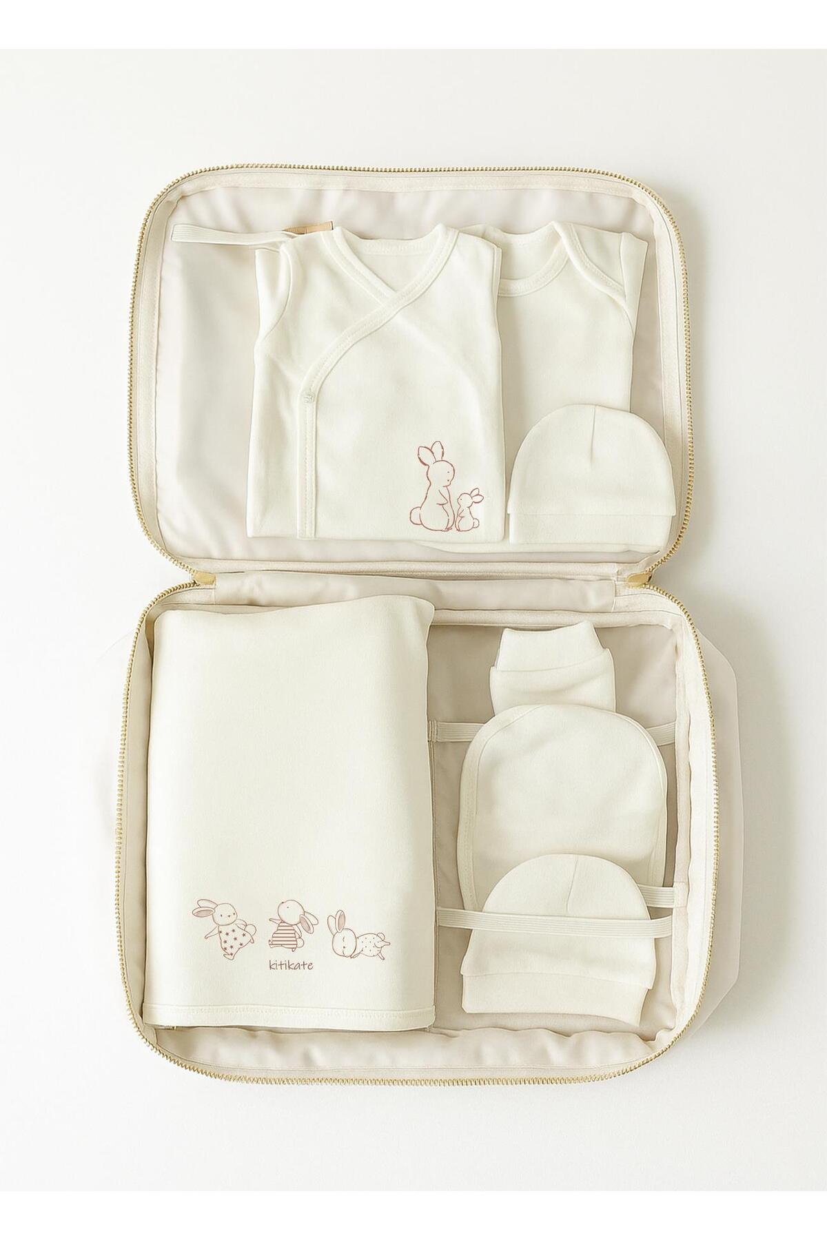 kitikate Organik New Basic 10'lu Hastane Çıkış Seti Ekru fotoğrafı 5 (önizleme)