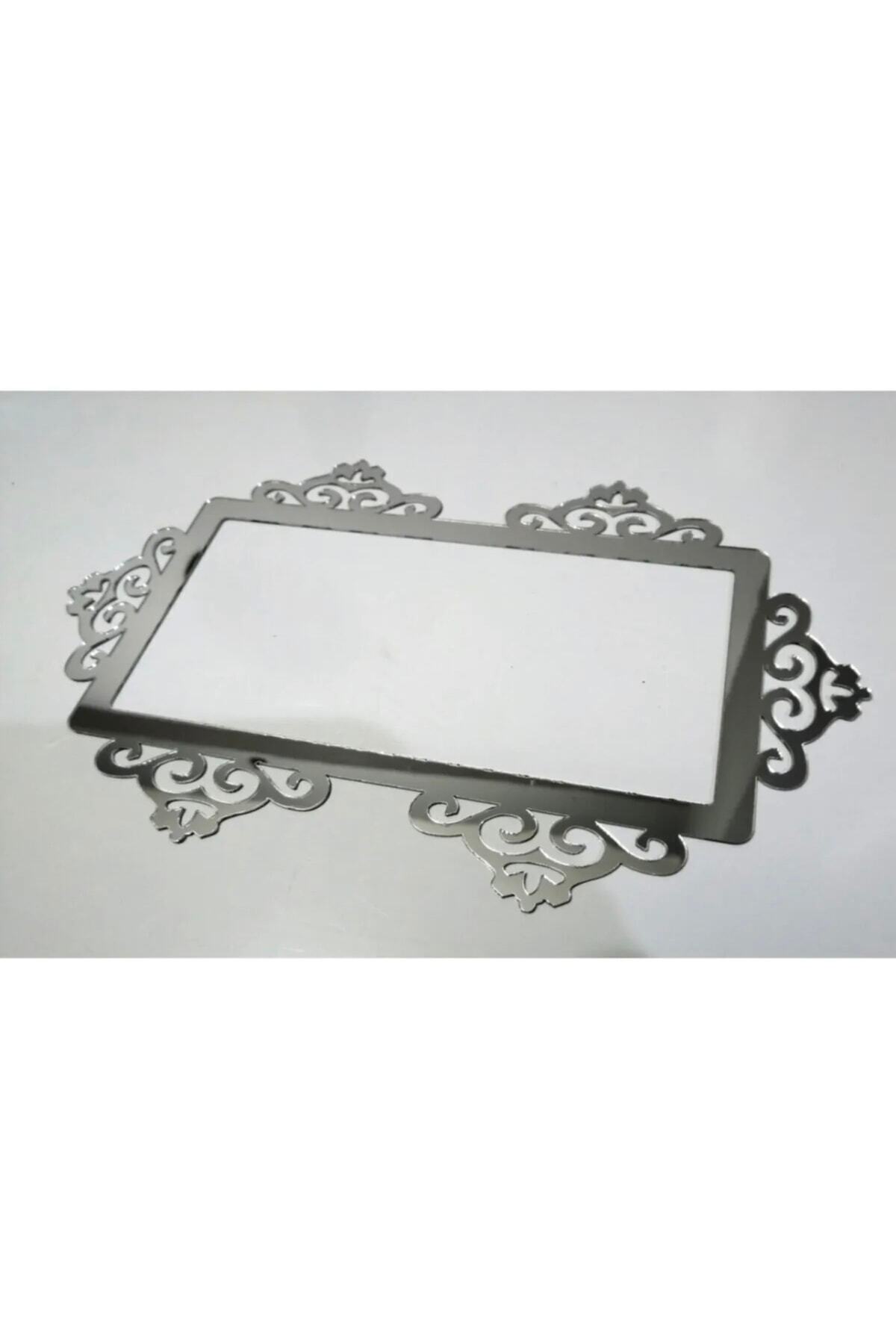 Decorative Socket Frame Double Silver Mirrored 1 Piece
