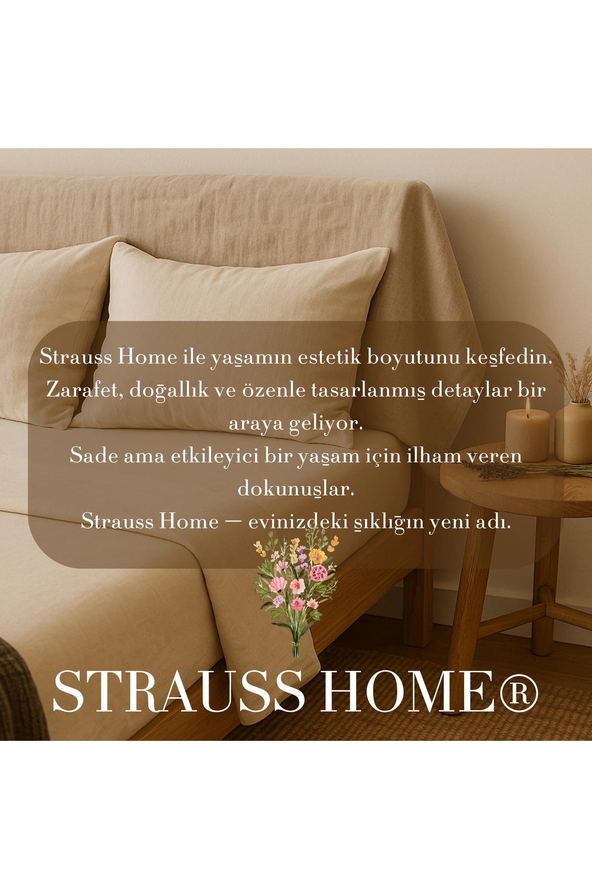 Strauss Home Premium Lastikli Çarşaf %100 Pamuk Tek Kişilik / Çift Kişilik Özel Penye OEKO-TEX fotoğrafı 5 (önizleme)