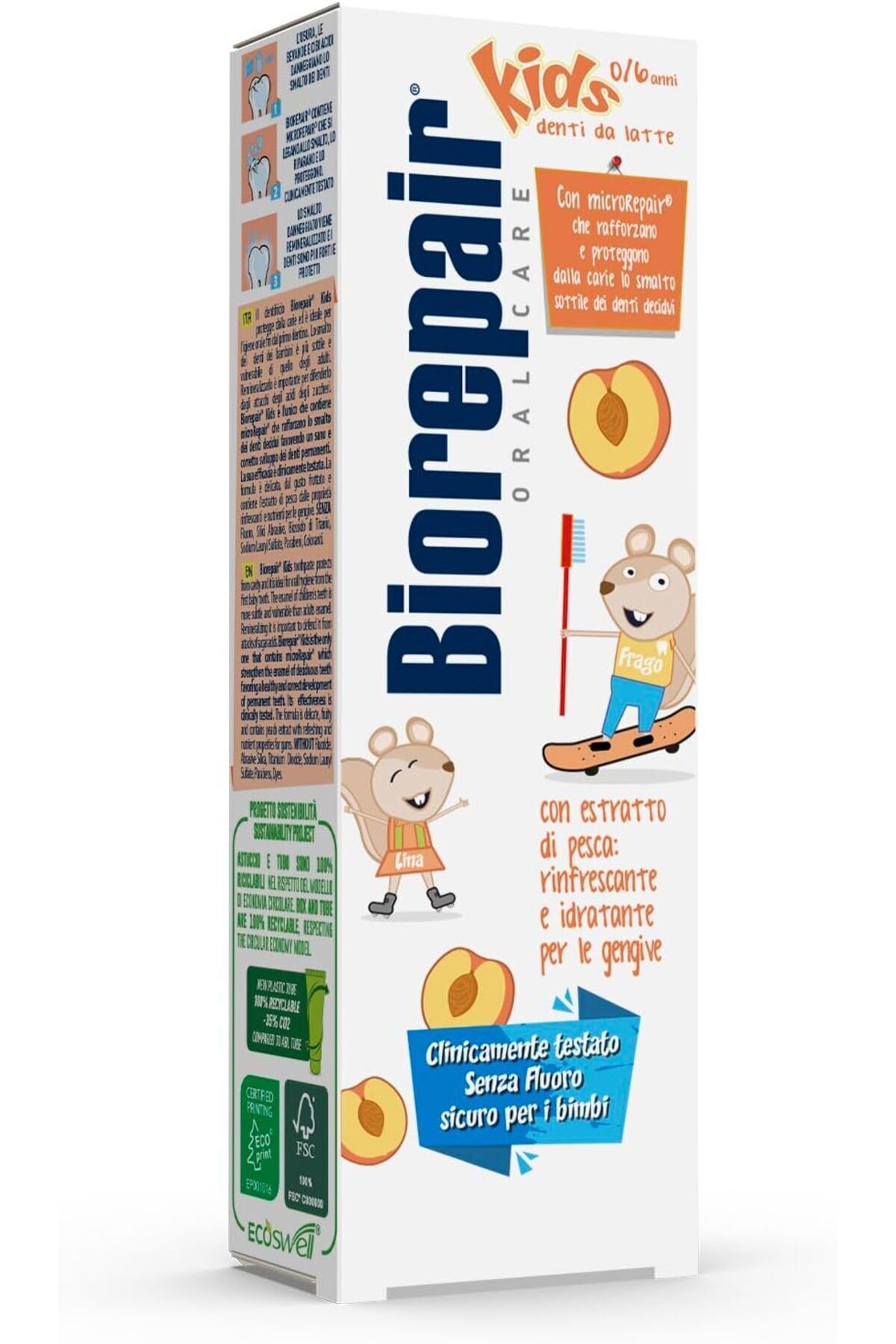 Biorepair-T.p 50 ml Junior Peach Flavour (9202) --- بيوريبير معجون اسنان 50 مل بنكهة الخوخ 2