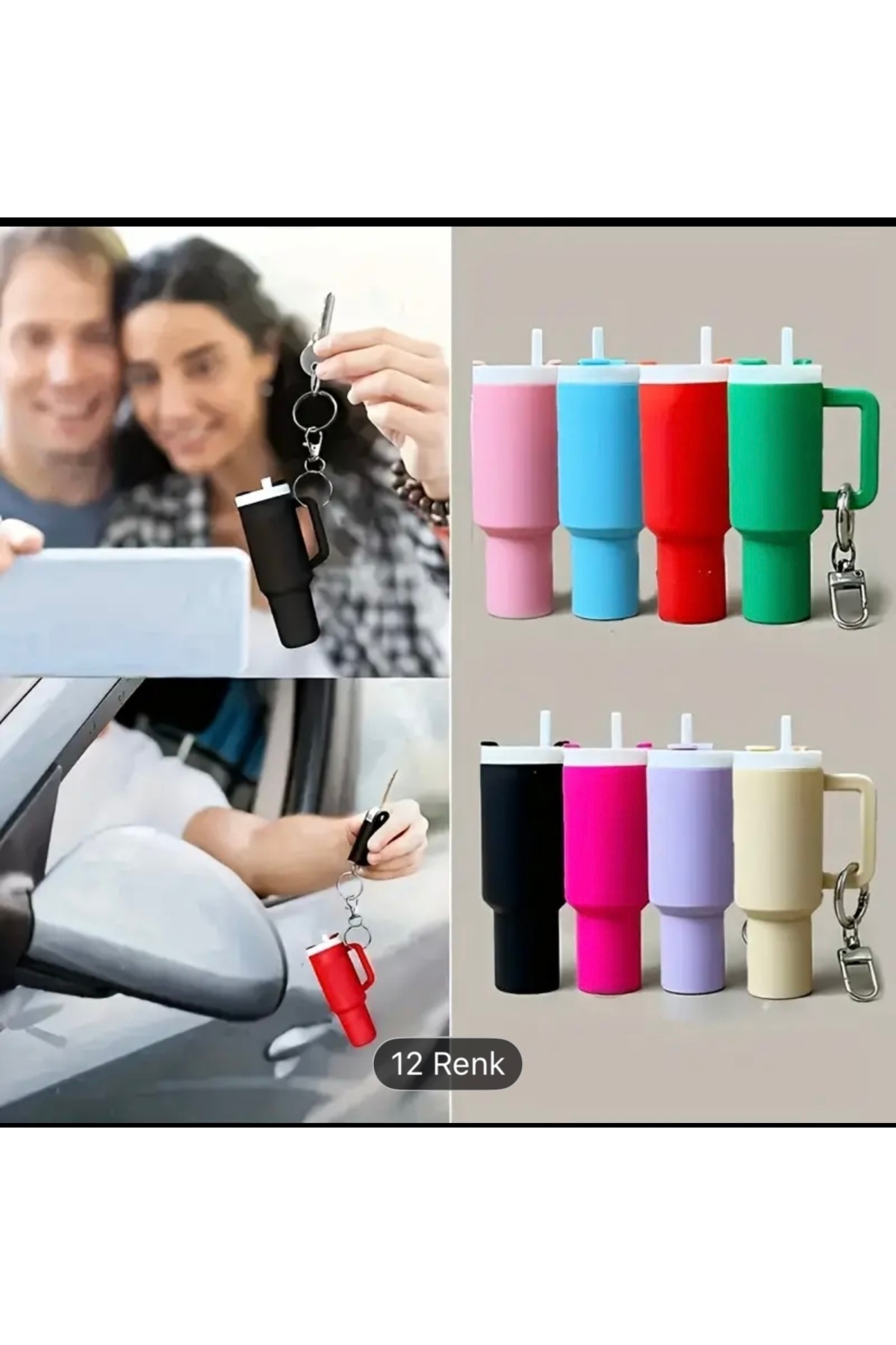 ARVALE Termos Şeklinde Minyatür Anahtarlık - 4 cm