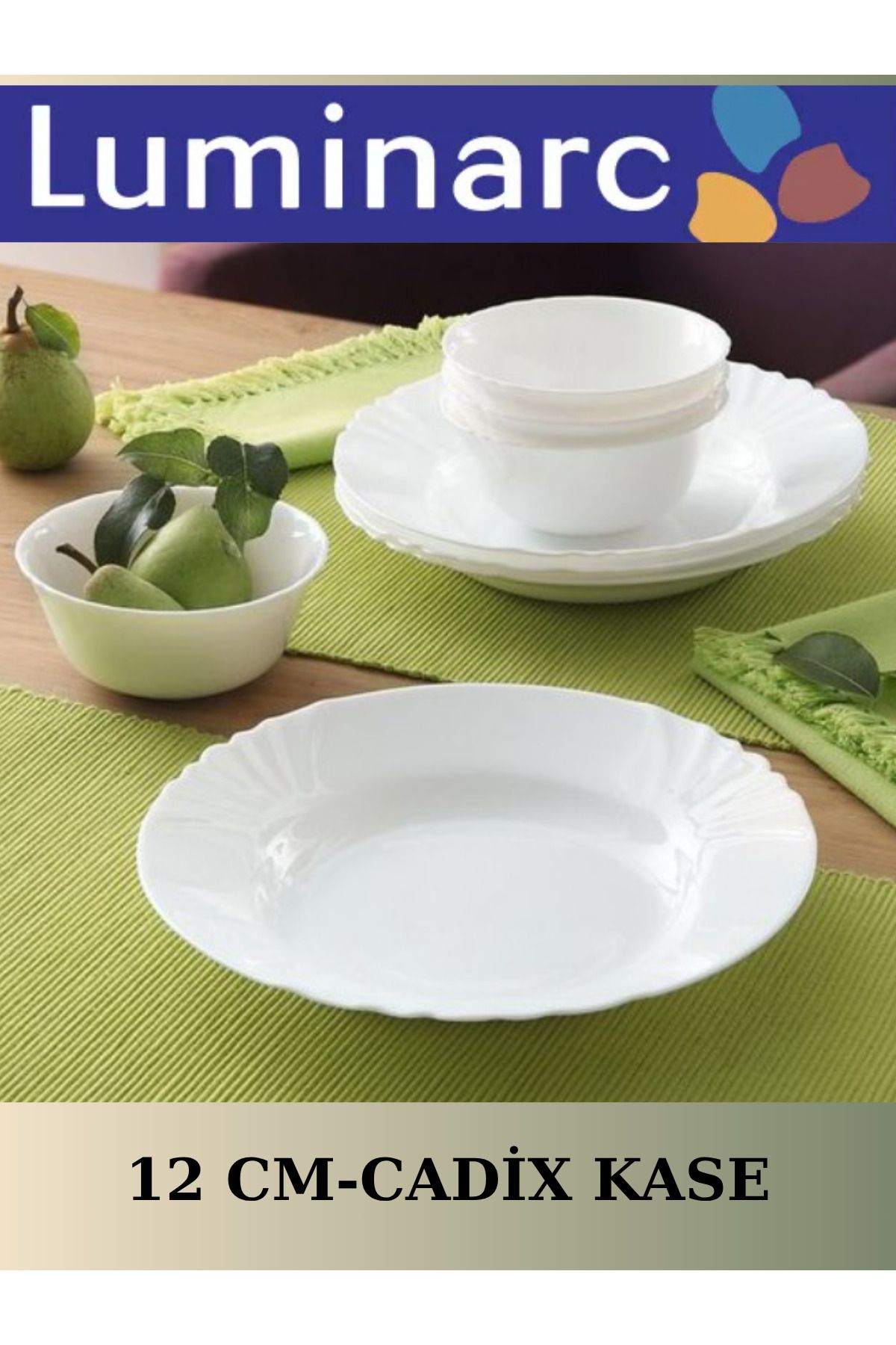 Luminarc-Cadıx Tempered White 12 Cm-6 Pieces-Multi-Purpose Bowl/Set for 6 Persons (Soup-Salad-Milk Dessert). 3