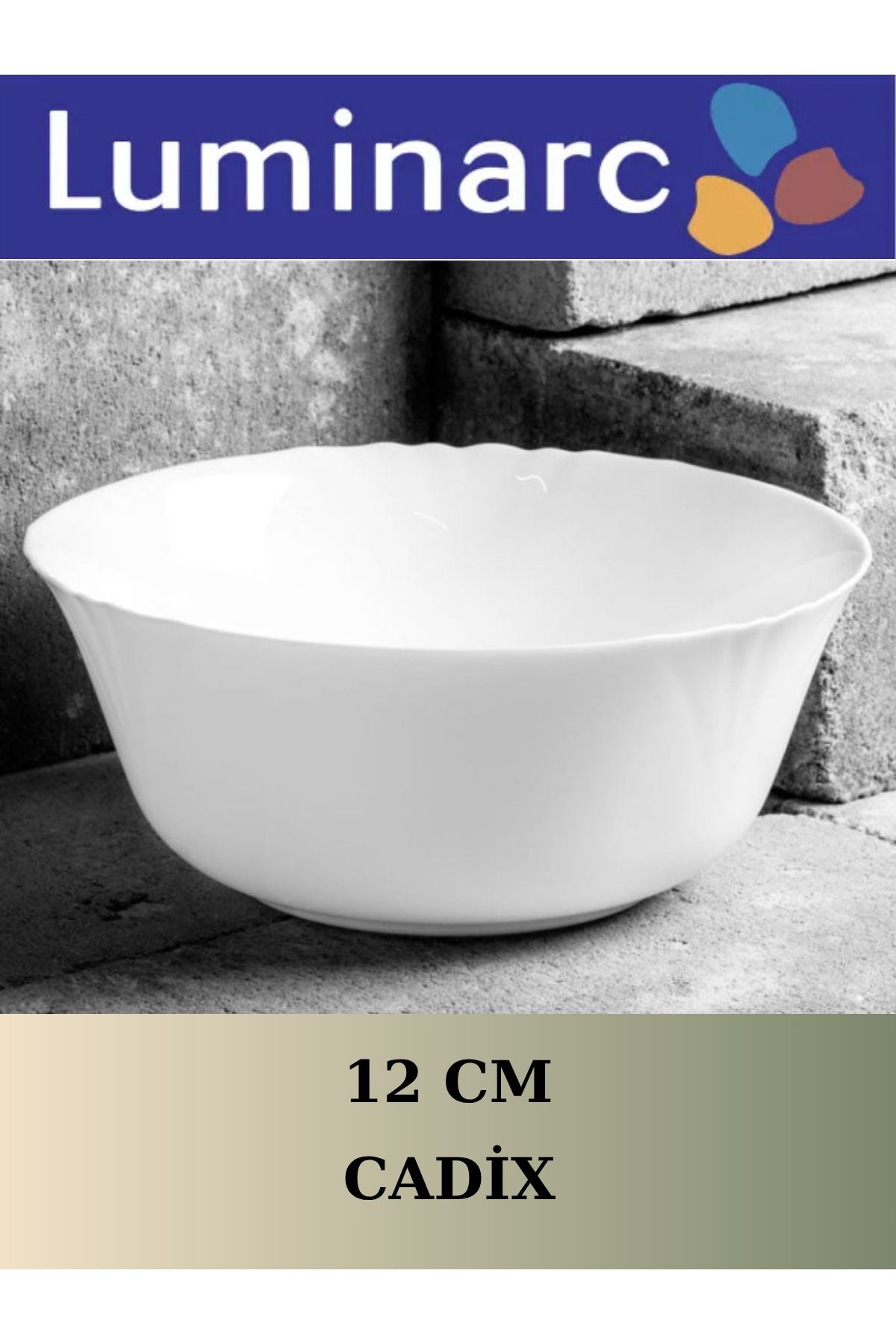 Luminarc-Cadıx Tempered White 12 Cm-6 Pieces-Multi-Purpose Bowl/Set for 6 Persons (Soup-Salad-Milk Dessert). 8