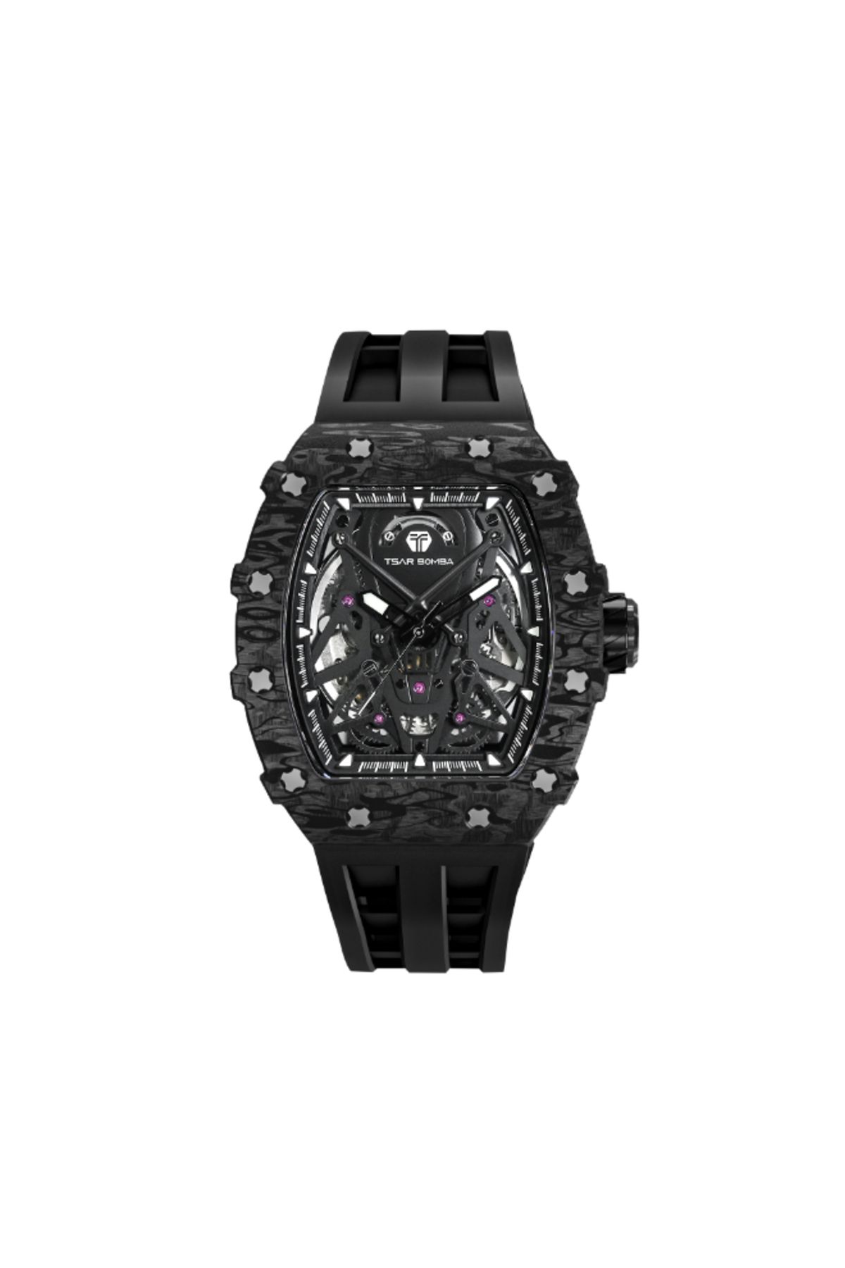 Tsar Bomba-Men's Automatic Black Dial Watch - TB8207CF-01 1