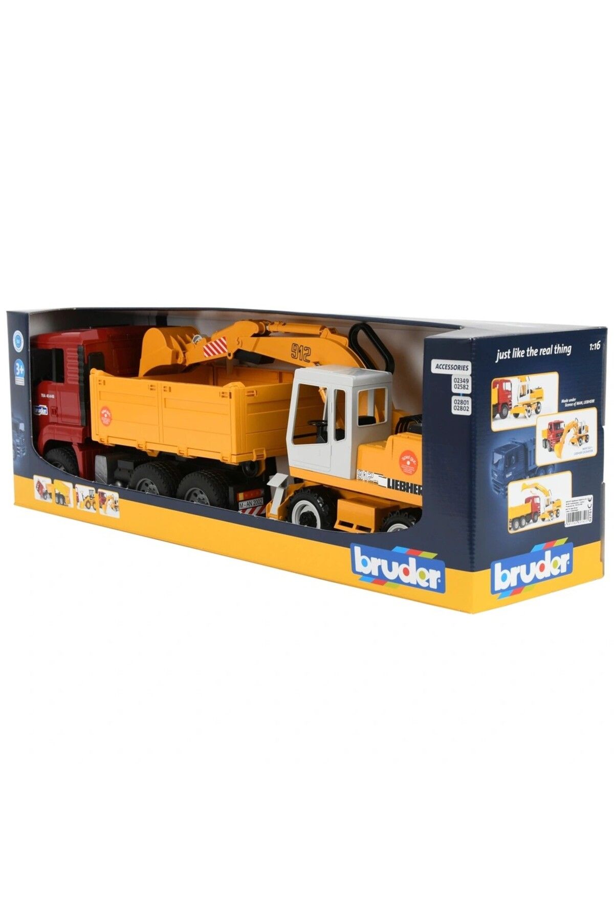 Bruder-Camion basculabil MAN cu excavator Liebherr - Bruder 02751 3