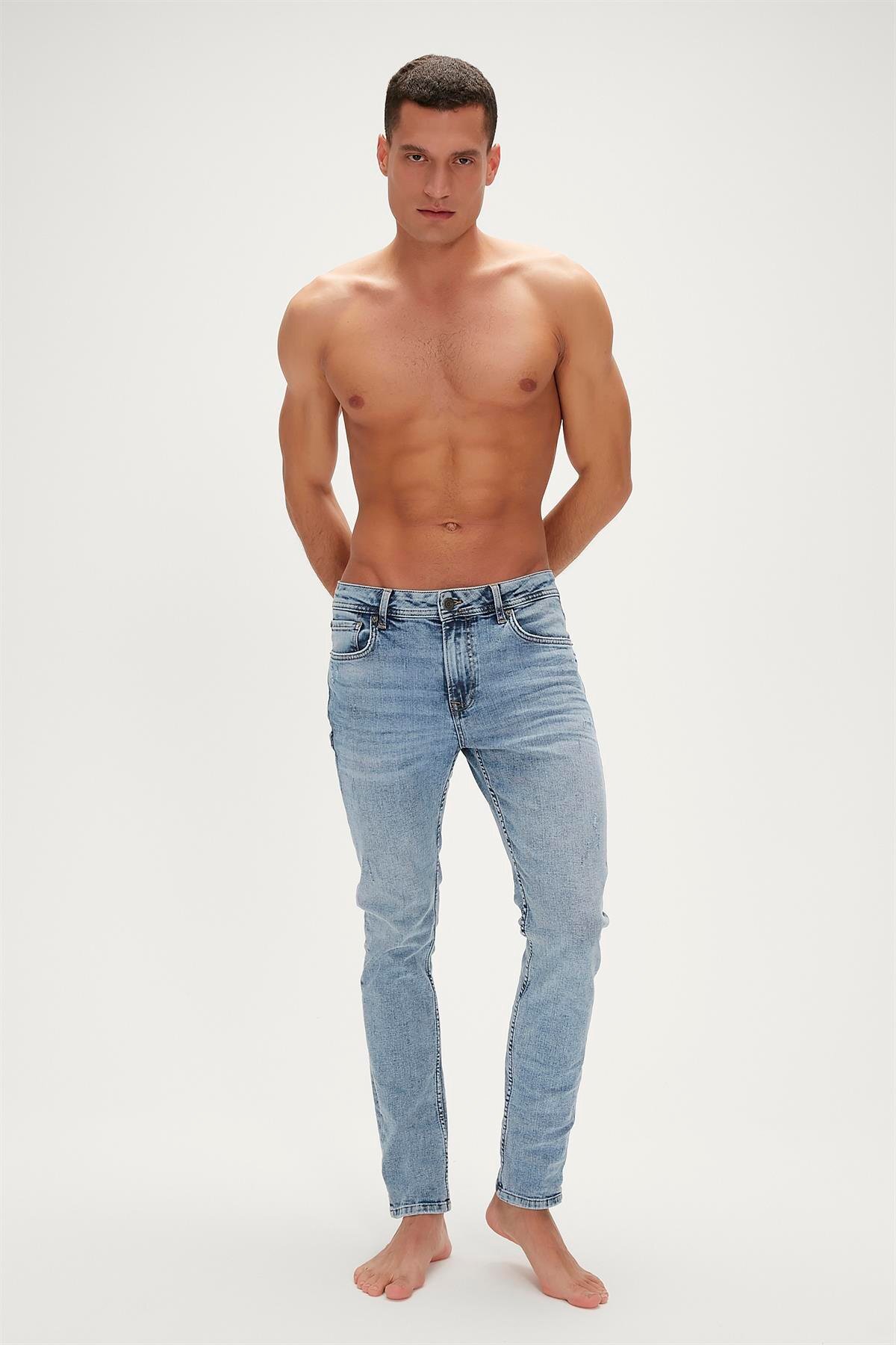 Bad Bear  Xavier Jeans Buz Mavi Erkek Denim Pantolon - Görsel 7