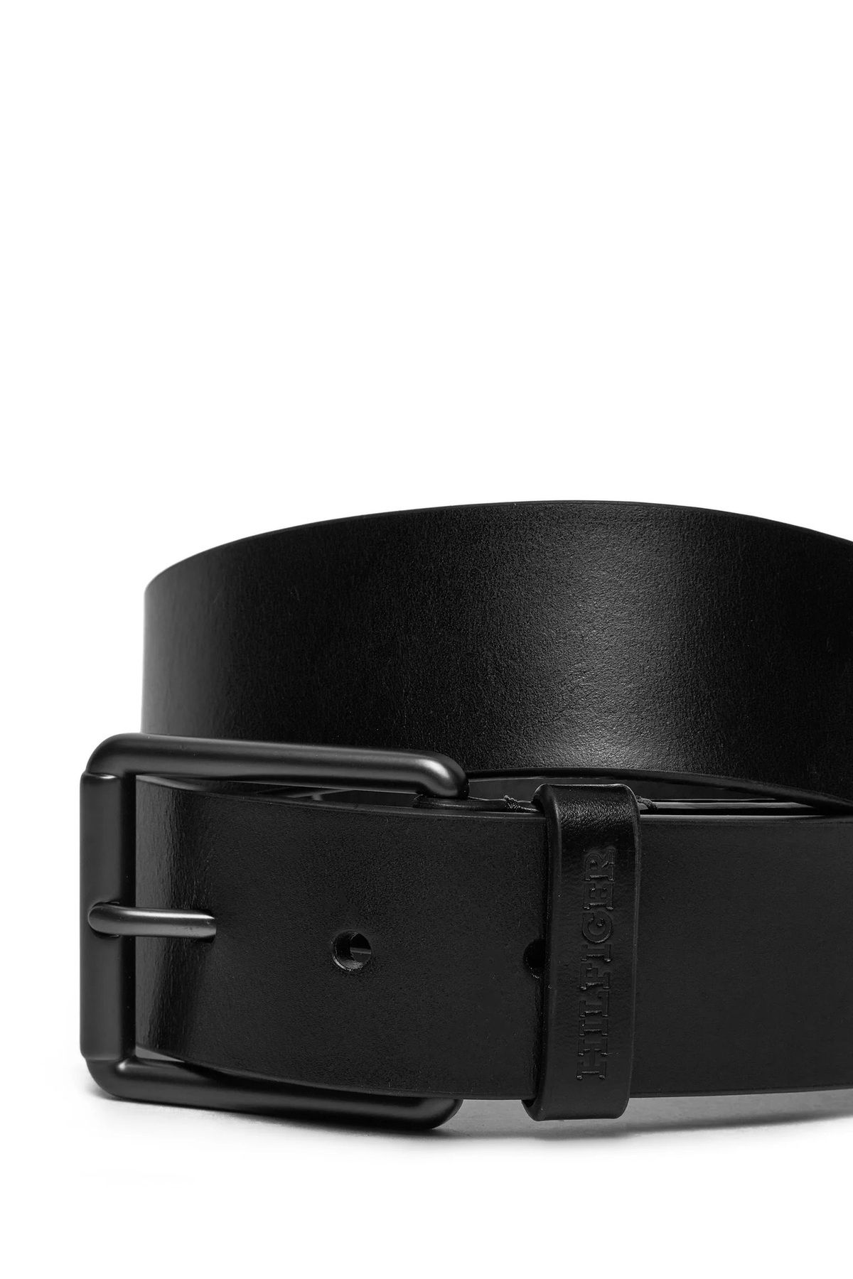 Tommy Hilfiger-Men's Adjustable Strap Rectangular Design Lined Black Belt Am0Am13302-Bds 3