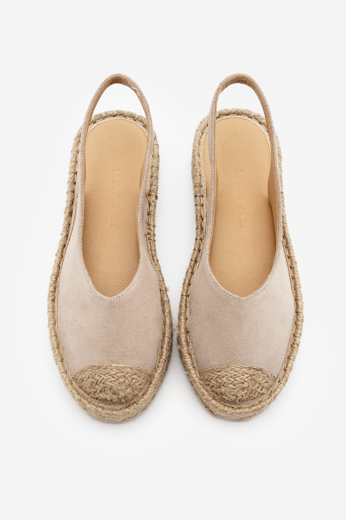 Marjin-Beige Wildleder-Sandalen für Damen – Espadrilles aus echtem Leder mit offenem Rücken 7
