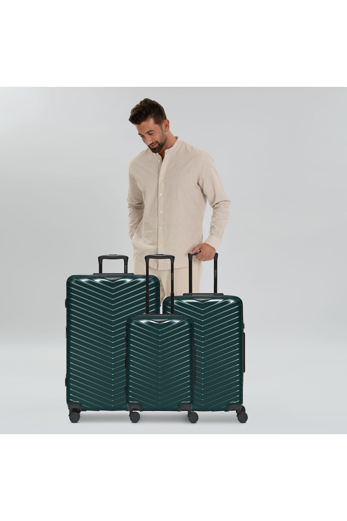 REDOLZ-Essentials 18 4 wheels Suitcase set 3-piece with expansion pleat 7