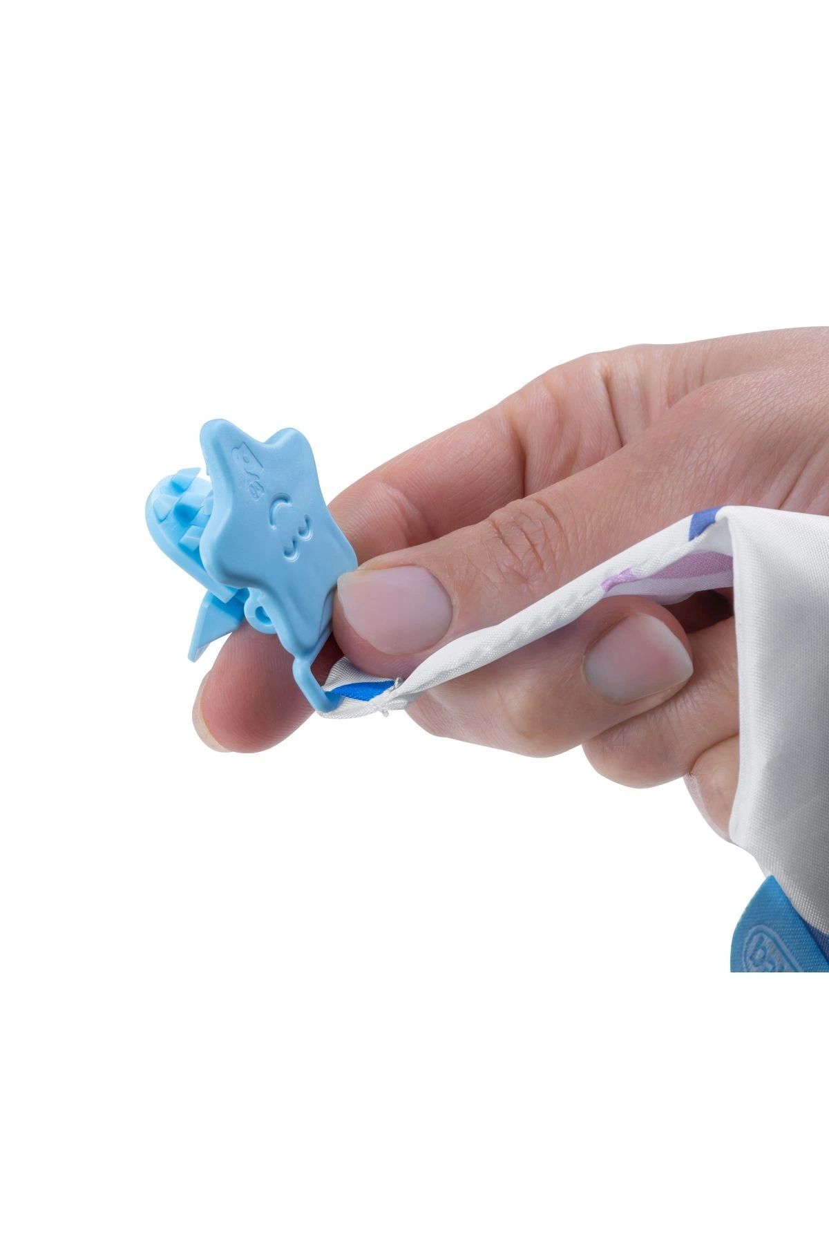 Babyjem-Teether Scarf & Tie - Smiling Face - White - Rustling & Comforting Soft Silicone Bpa Free 4