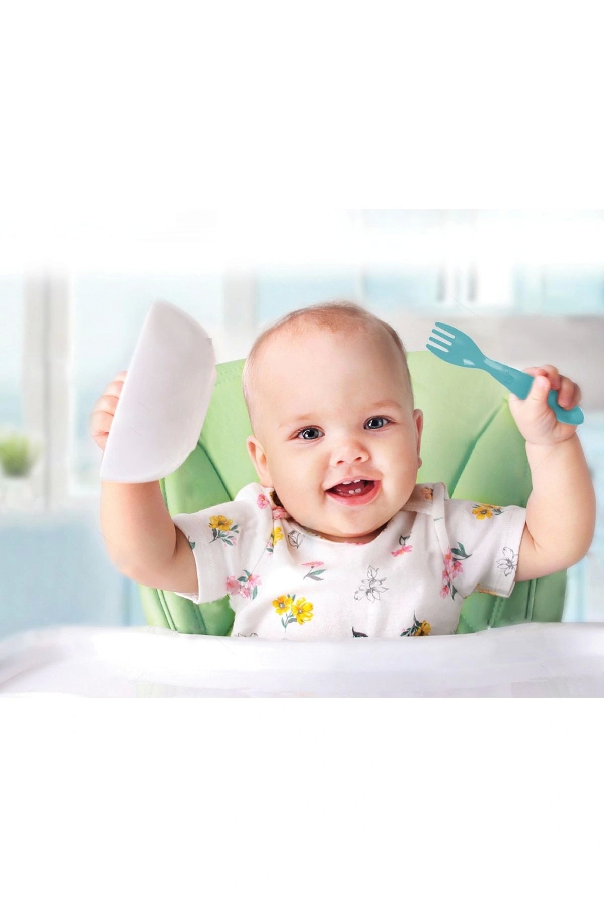 Babyjem Mama Kaşık Çatal Takımı- Mavi fotoğrafı 2 (önizleme)